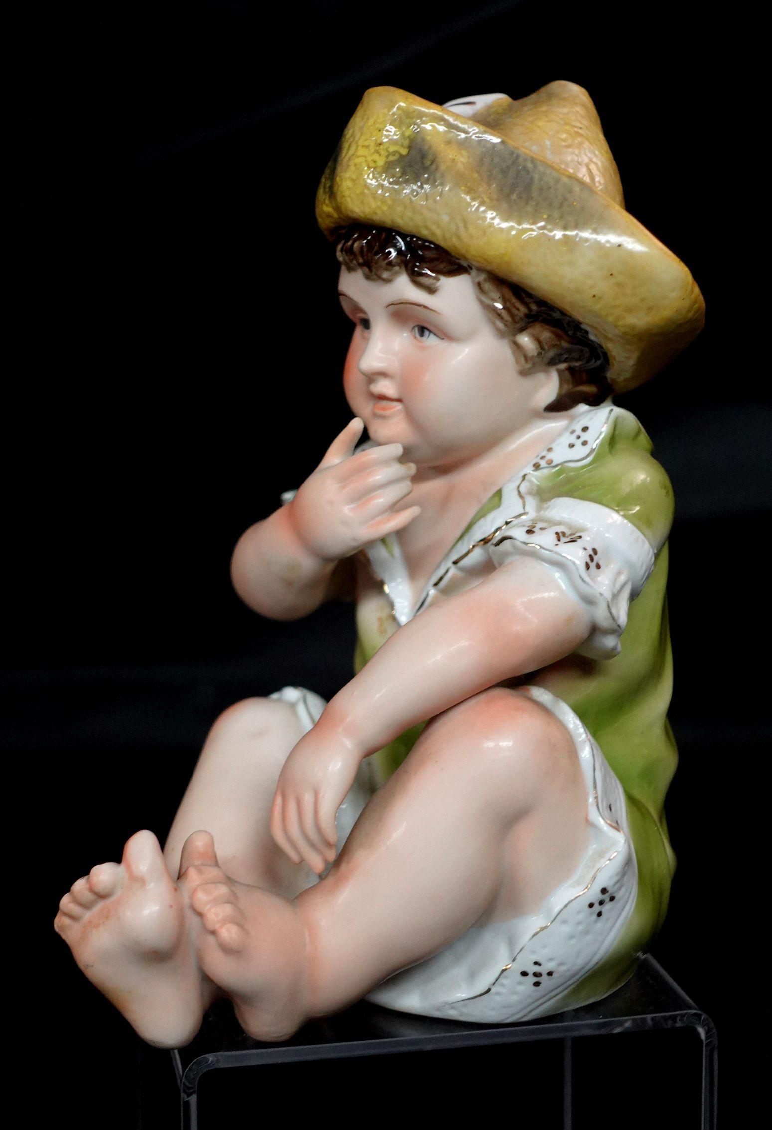 Ceramic Piano Baby Boy, Marked For Sale 5