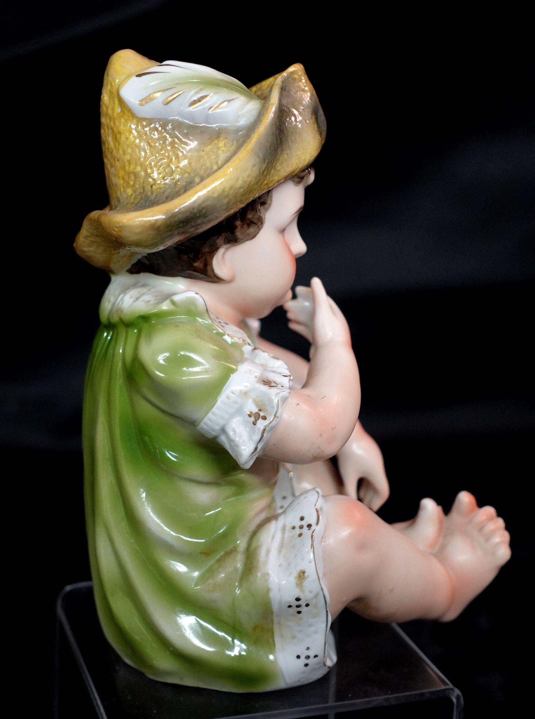 Ceramic Piano Baby Boy, Marked For Sale 1