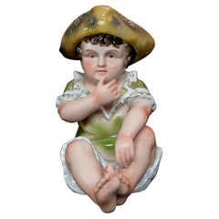 Ceramic Piano Baby Boy, Marked