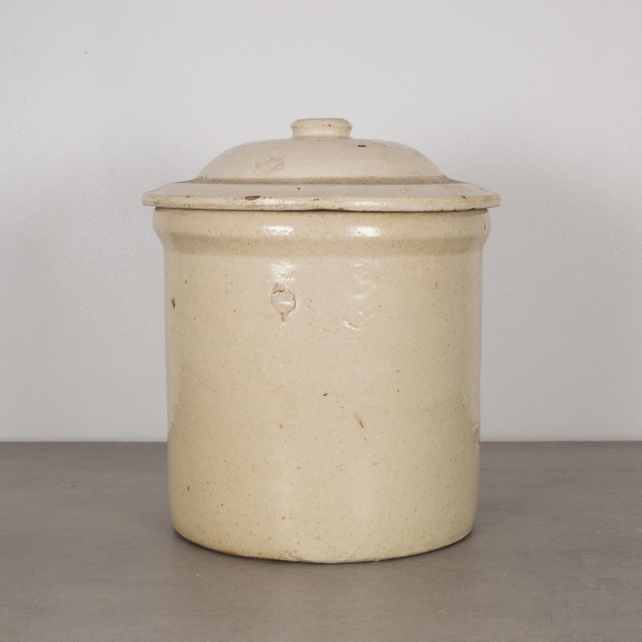antique pickle crock with lid