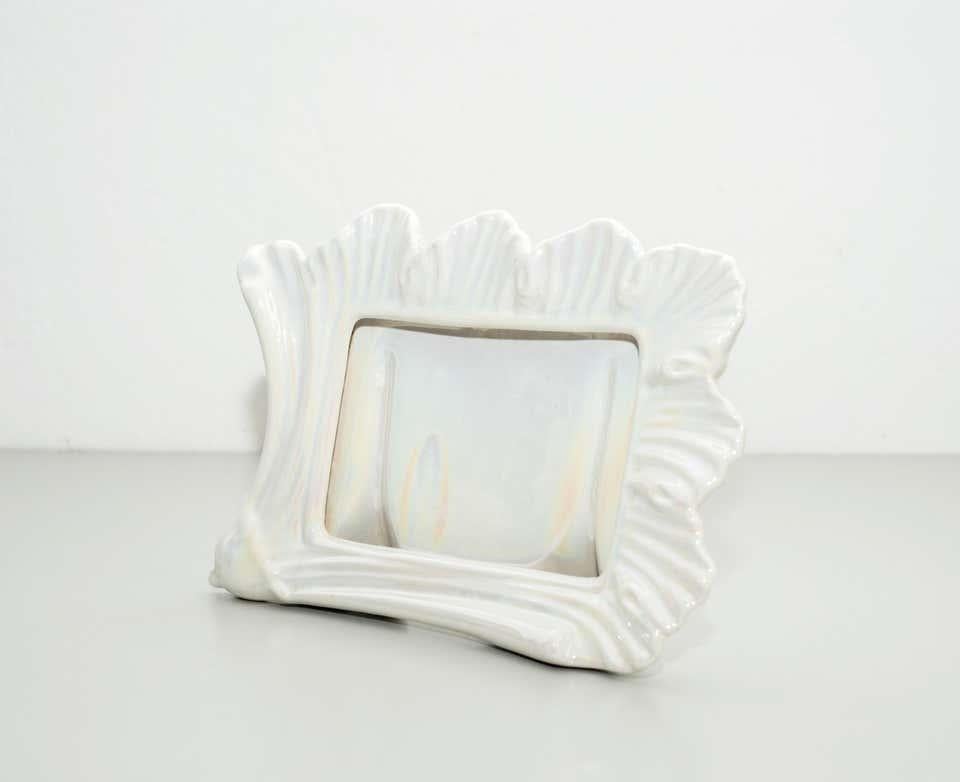 Mid-Century Modern Ceramic Picture Frame, circa 1960 For Sale