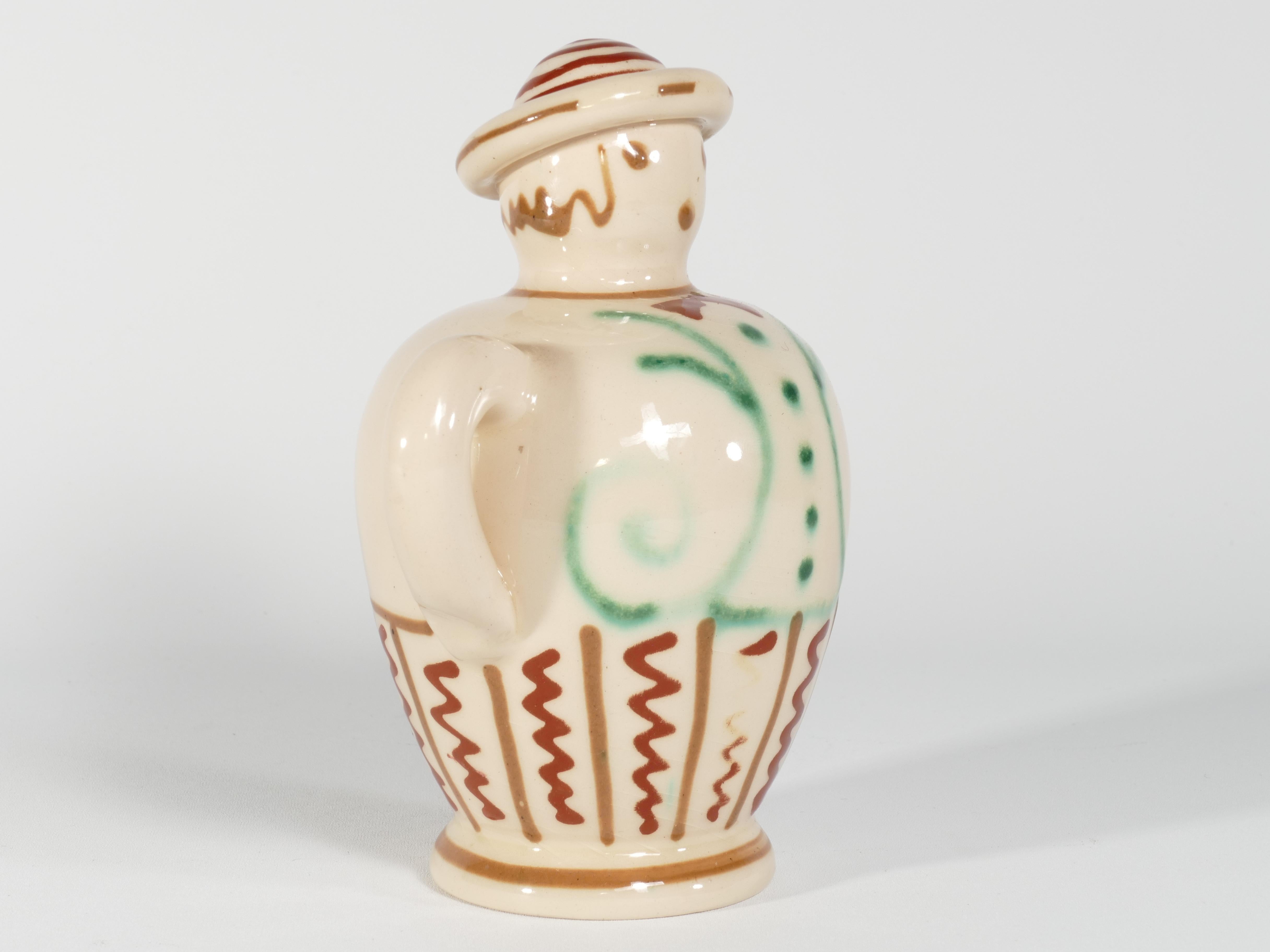 Glazed Ceramic Piggy Bank by Eva Jancke Björk, Bo Fajans, 1940s For Sale