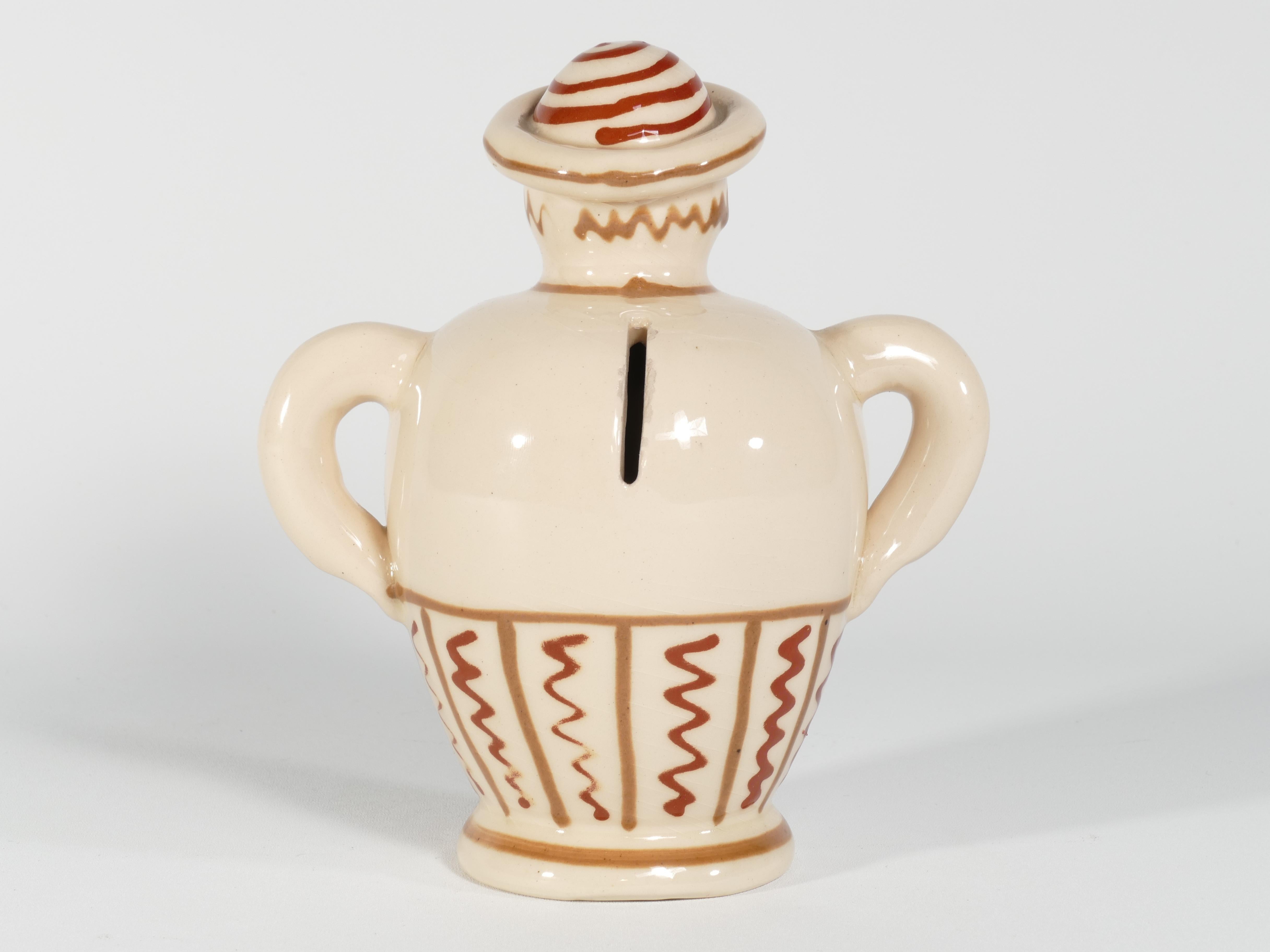 Ceramic Piggy Bank by Eva Jancke Björk, Bo Fajans, 1940s For Sale 1