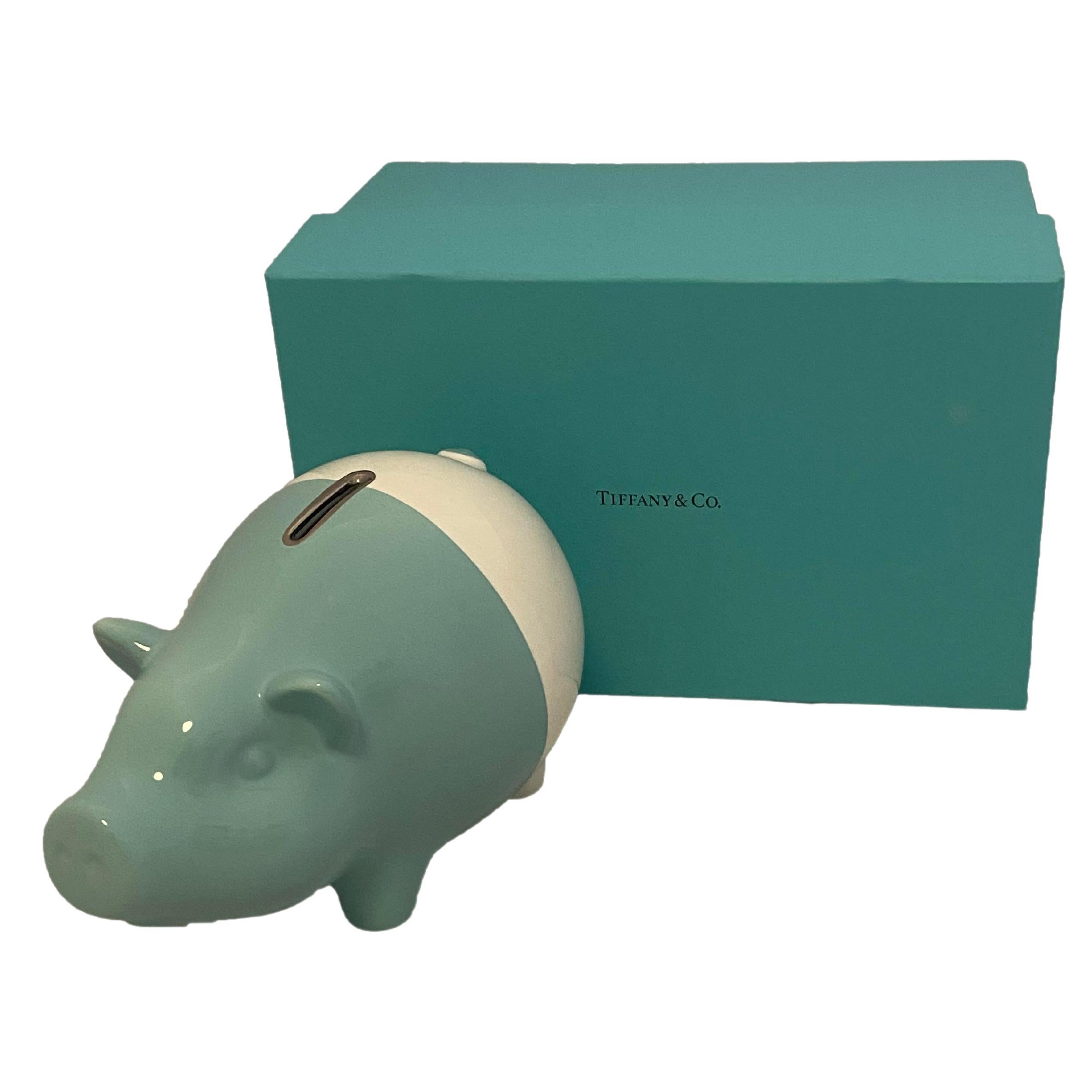Ceramic piggy bank from Tiffany & Co.  For Sale
