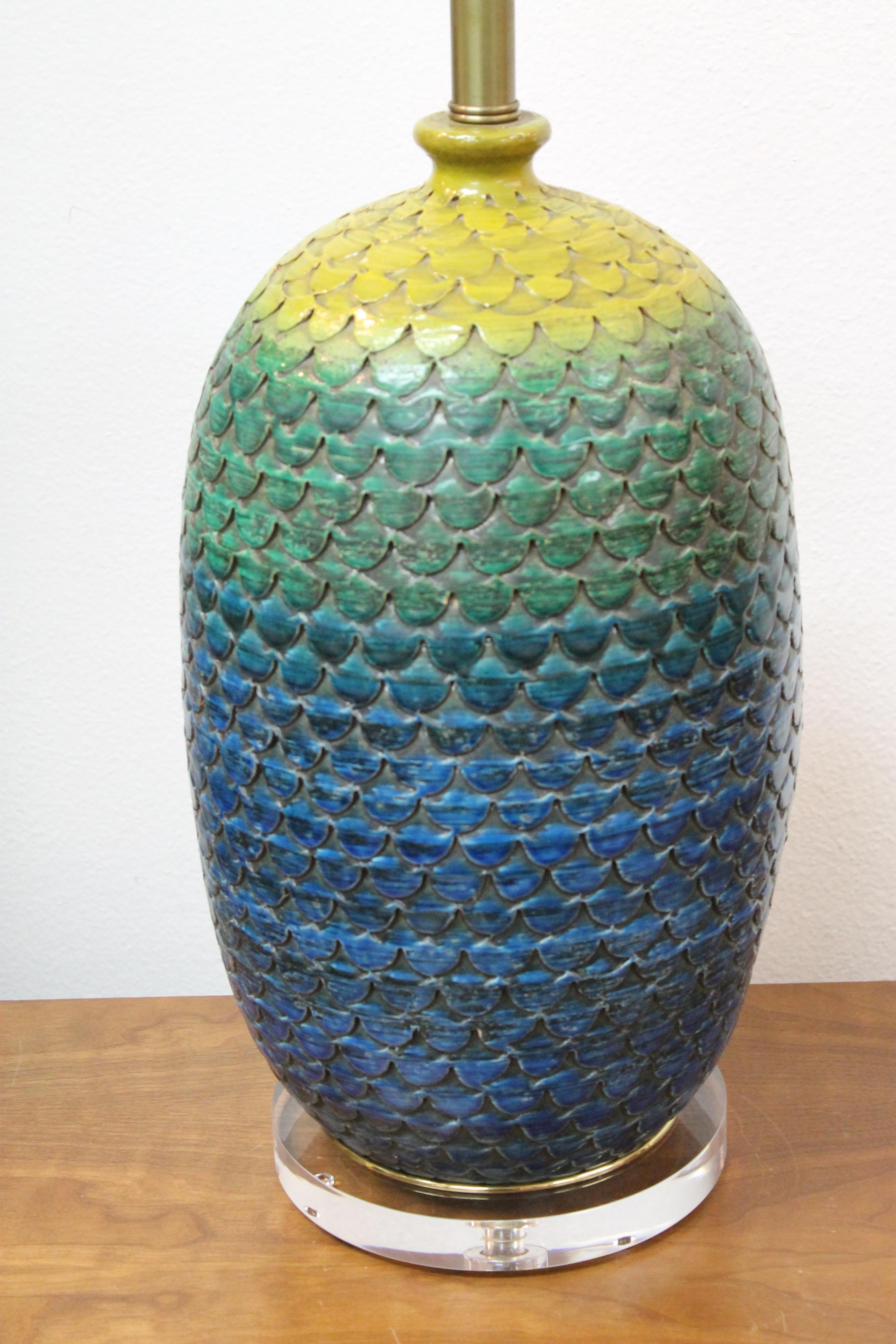 American Ceramic Pineapple Lamp by Marbro Lamp Company