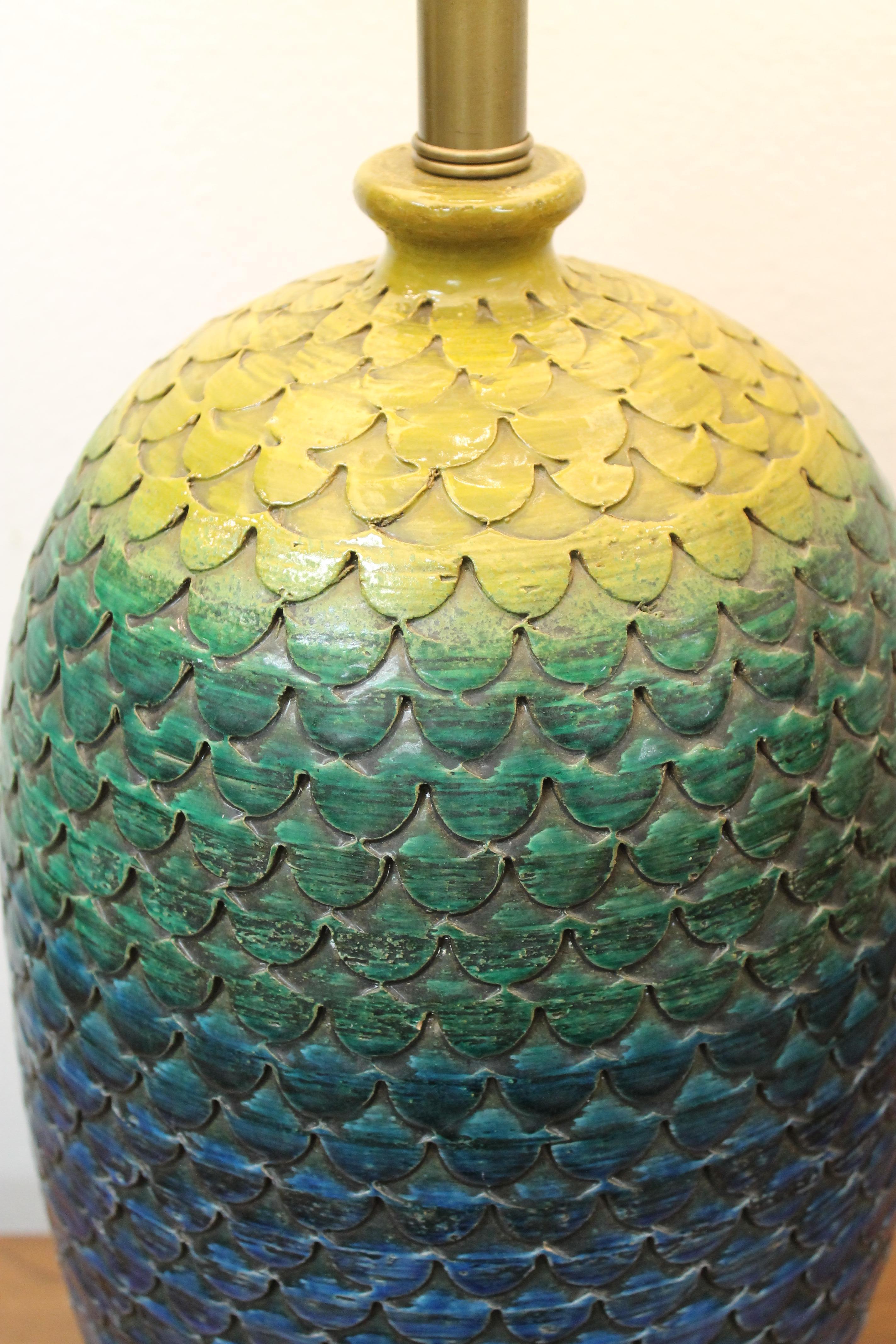 Ceramic Pineapple Lamp by Marbro Lamp Company In Good Condition In Palm Springs, CA
