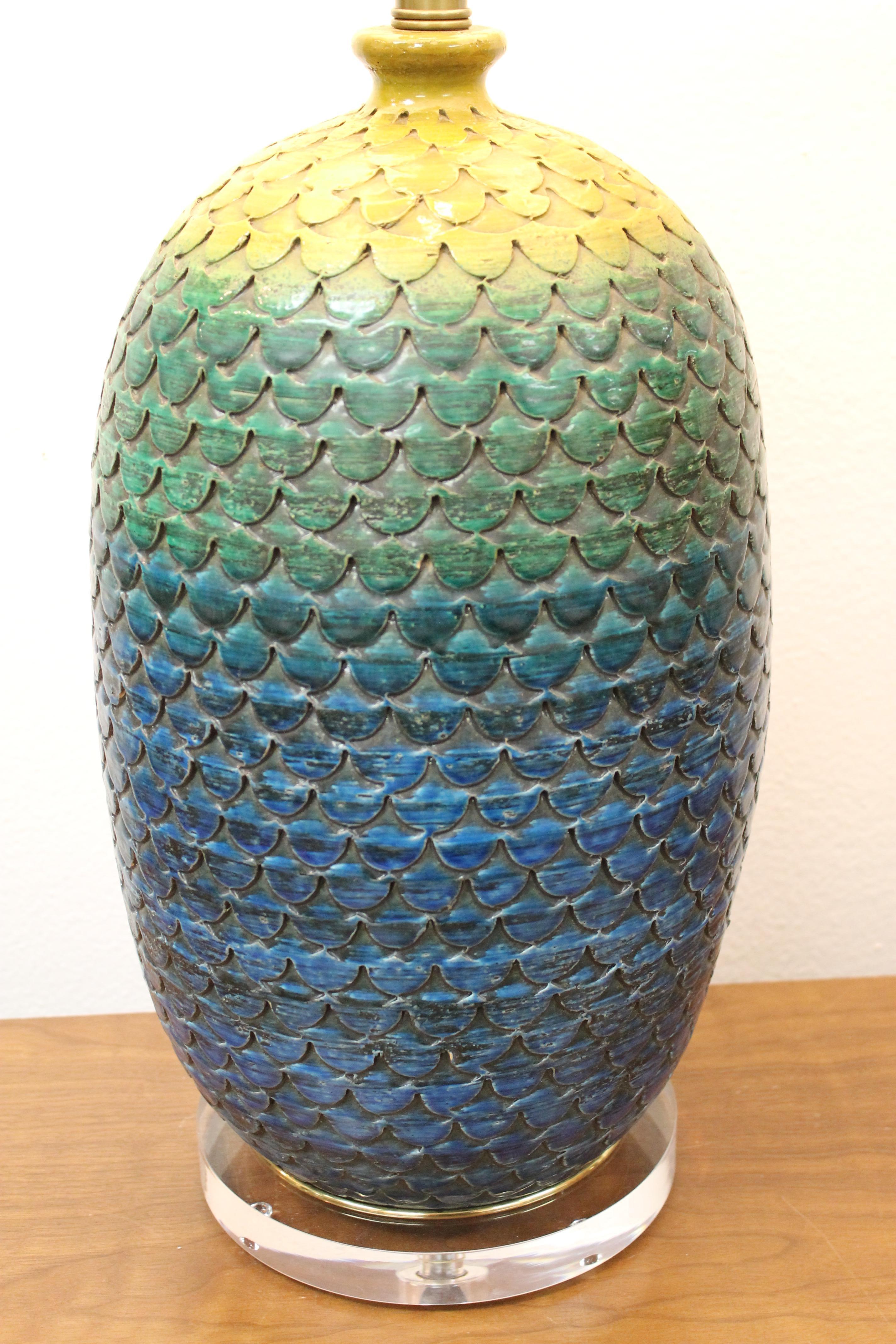 Mid-20th Century Ceramic Pineapple Lamp by Marbro Lamp Company