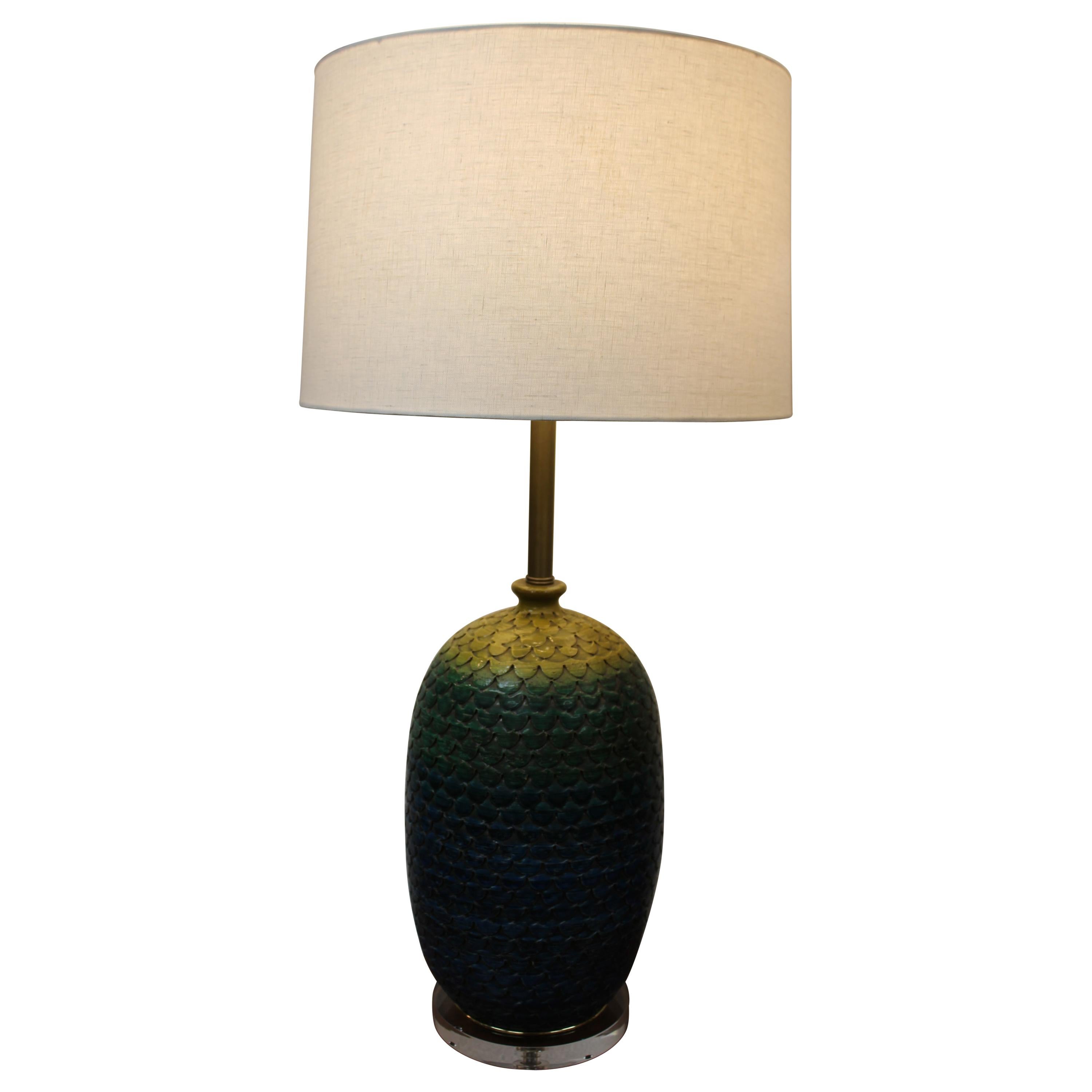 Ceramic Pineapple Lamp by Marbro Lamp Company