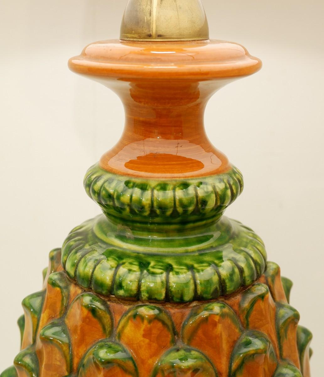 vintage ceramic pineapple lamp