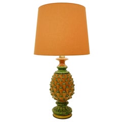 Vintage Ceramic Pineapple Table Lamp