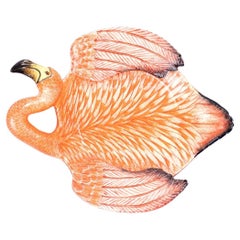 Ceramic Pink Flamingo coin dish, hand made in South Africa