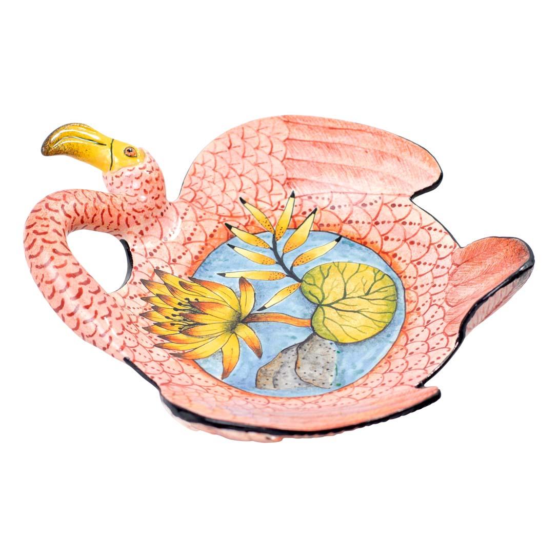 Modern Ceramic pink Flamingo, hand made in South Africa For Sale