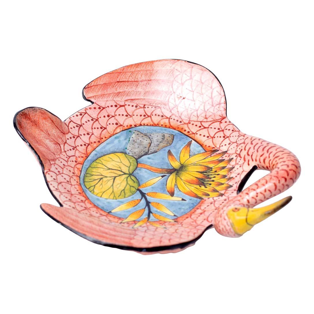 Fired Ceramic pink Flamingo, hand made in South Africa For Sale