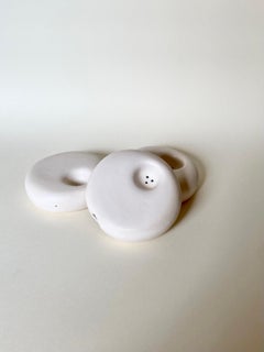 Ceramic Pipe Matte Neutral Beige with Organic Minimal Design, Unique