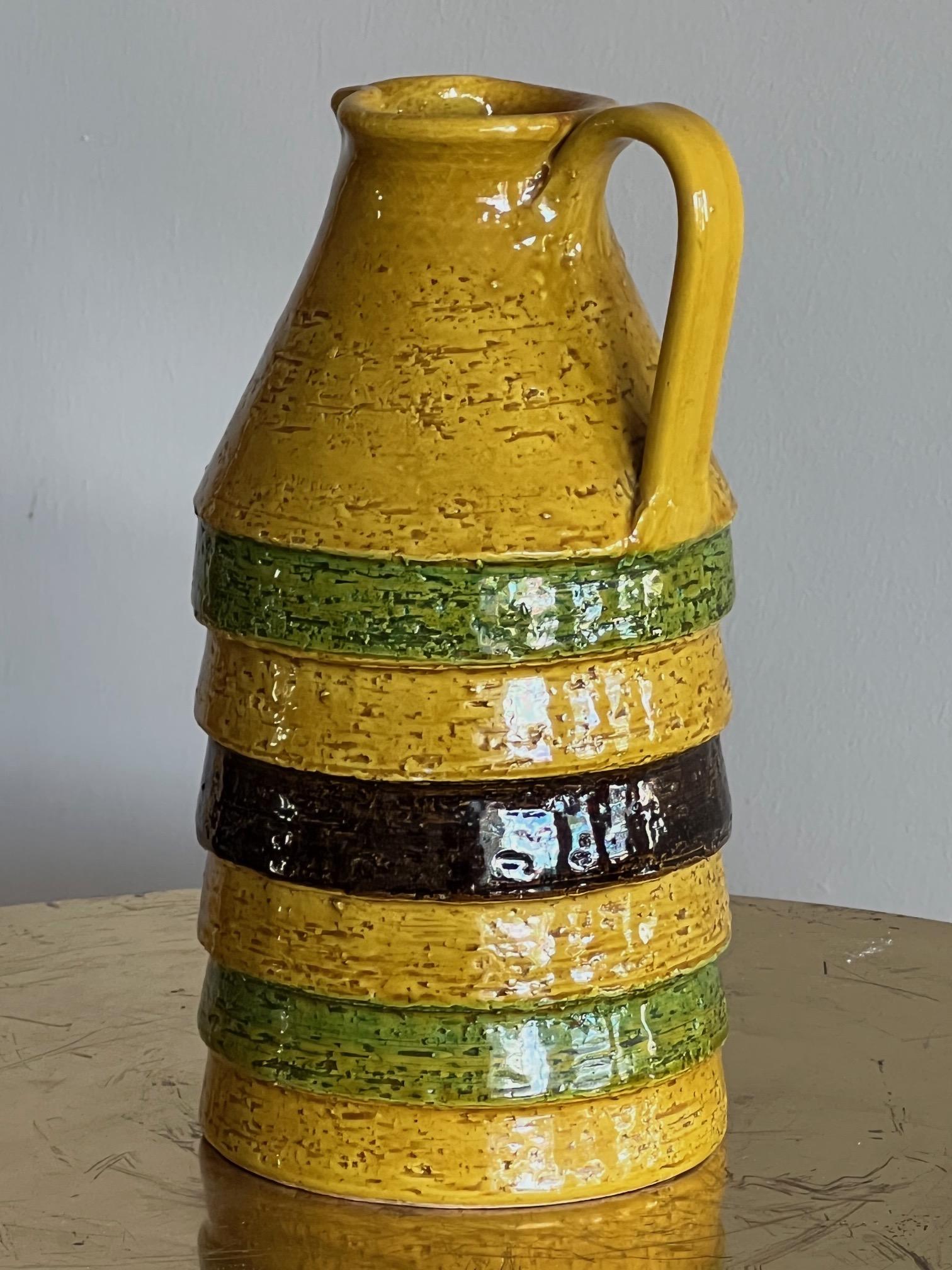 Mid-Century Modern Ceramic Pitcher by Bitossi For Sale