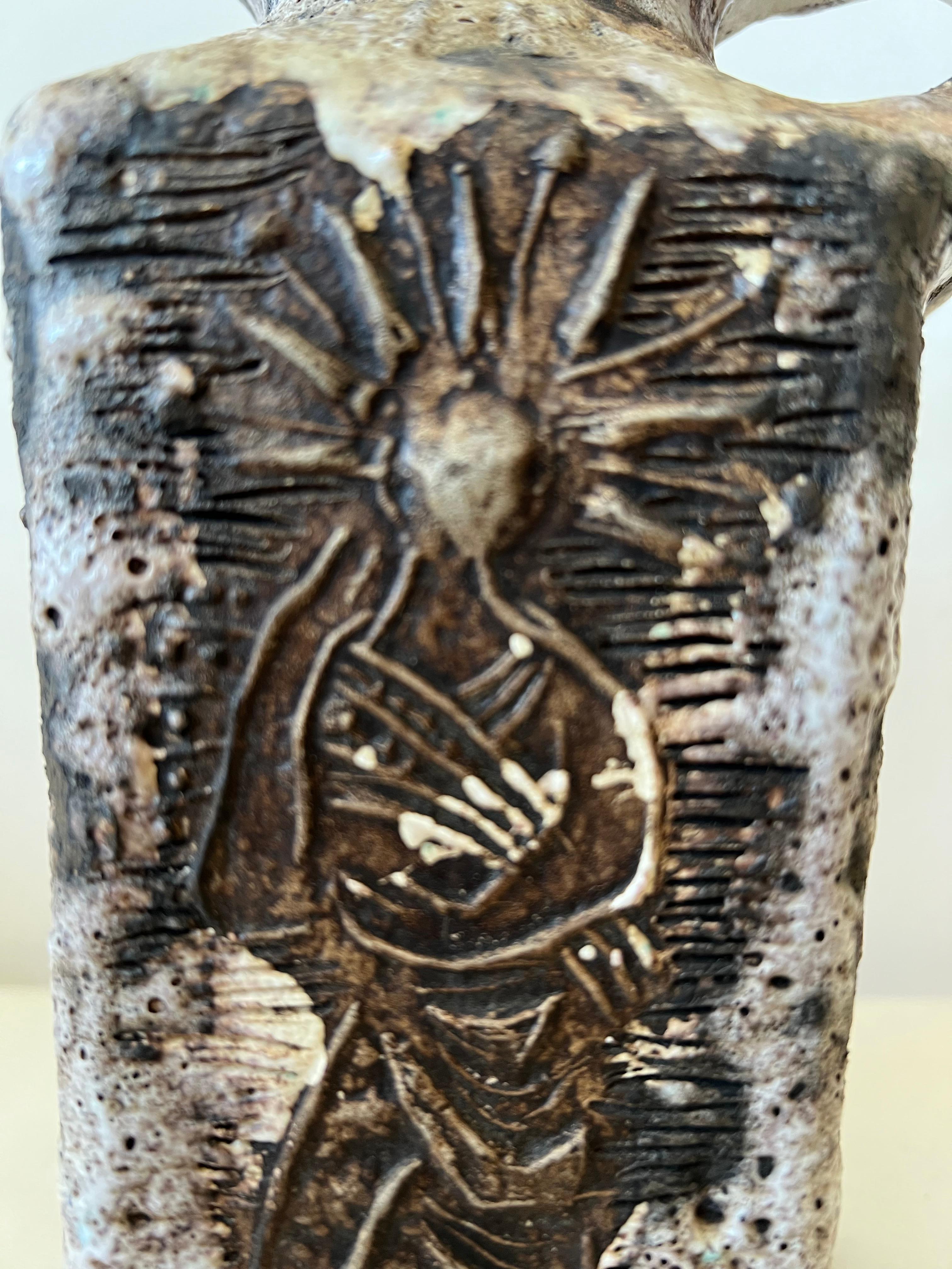 Francese Brocca in ceramica di Fernande Kohler Vallauris Francia anni '50 in vendita