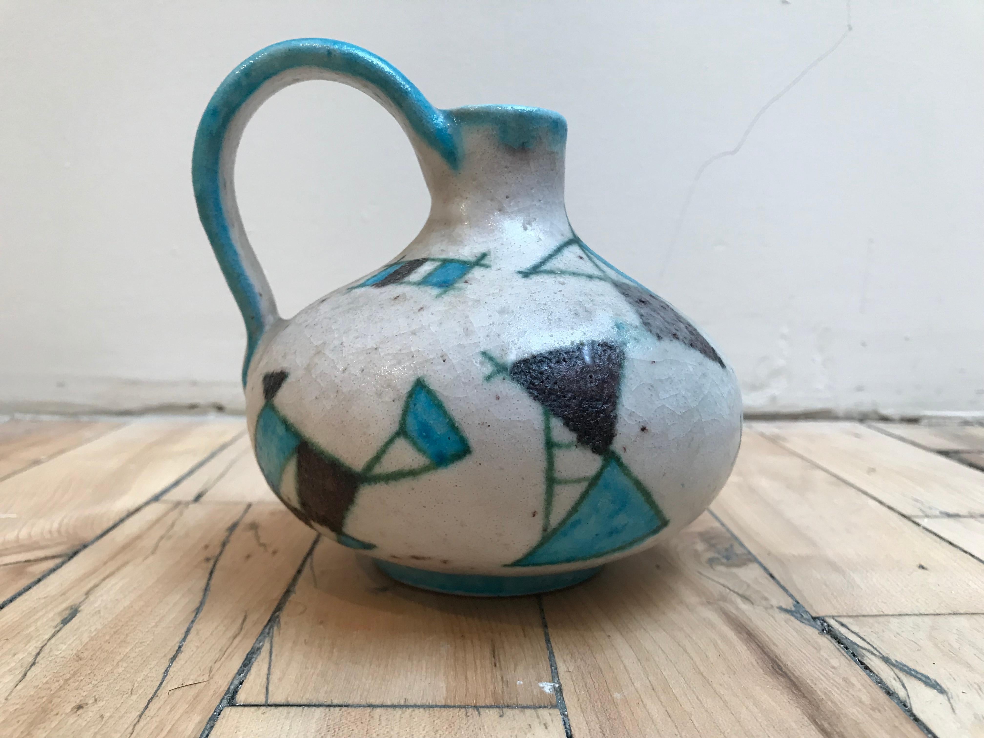 Metà XX secolo Brocca in ceramica di Guido Gambone in vendita