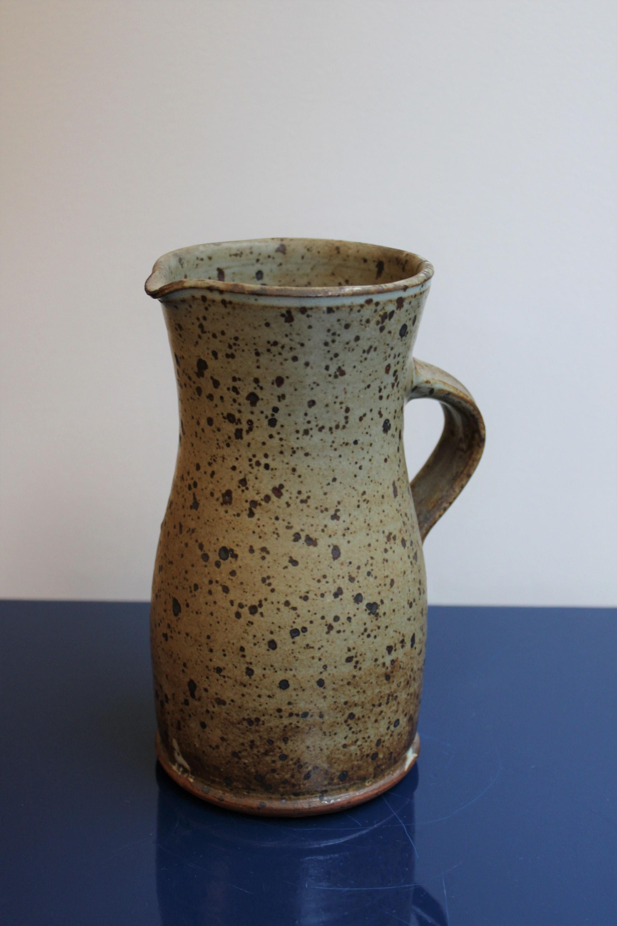Mid-Century Modern Ceramic Pitcher by Gustave Tiffoche For Sale