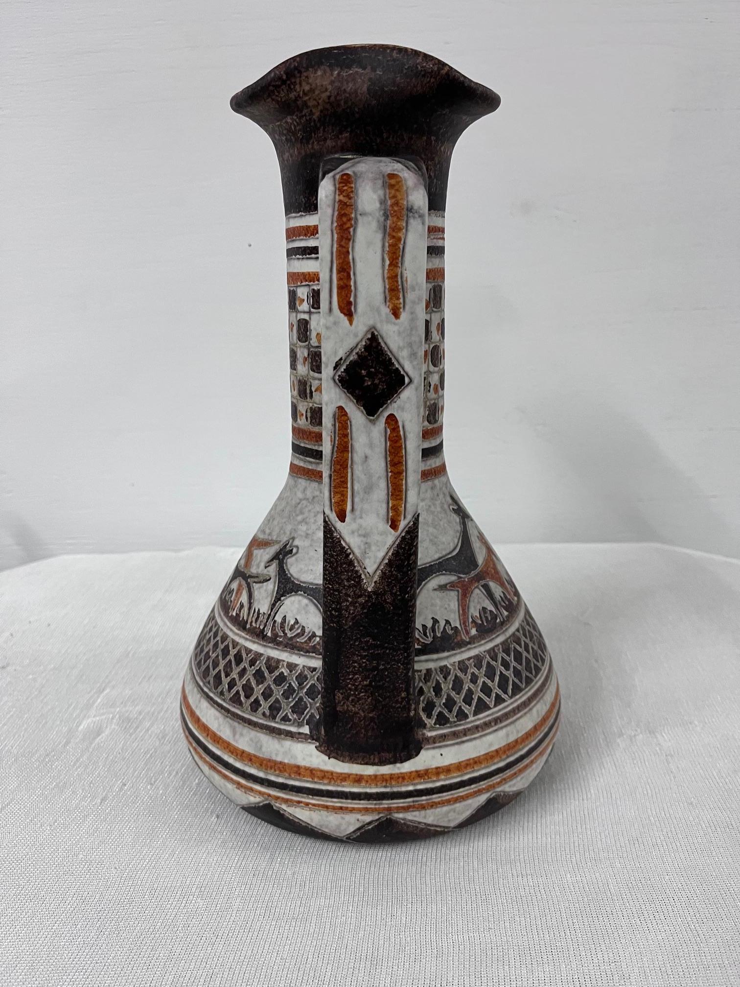Mid-Century Modern Ceramic Pitcher by Italica ARS For Sale