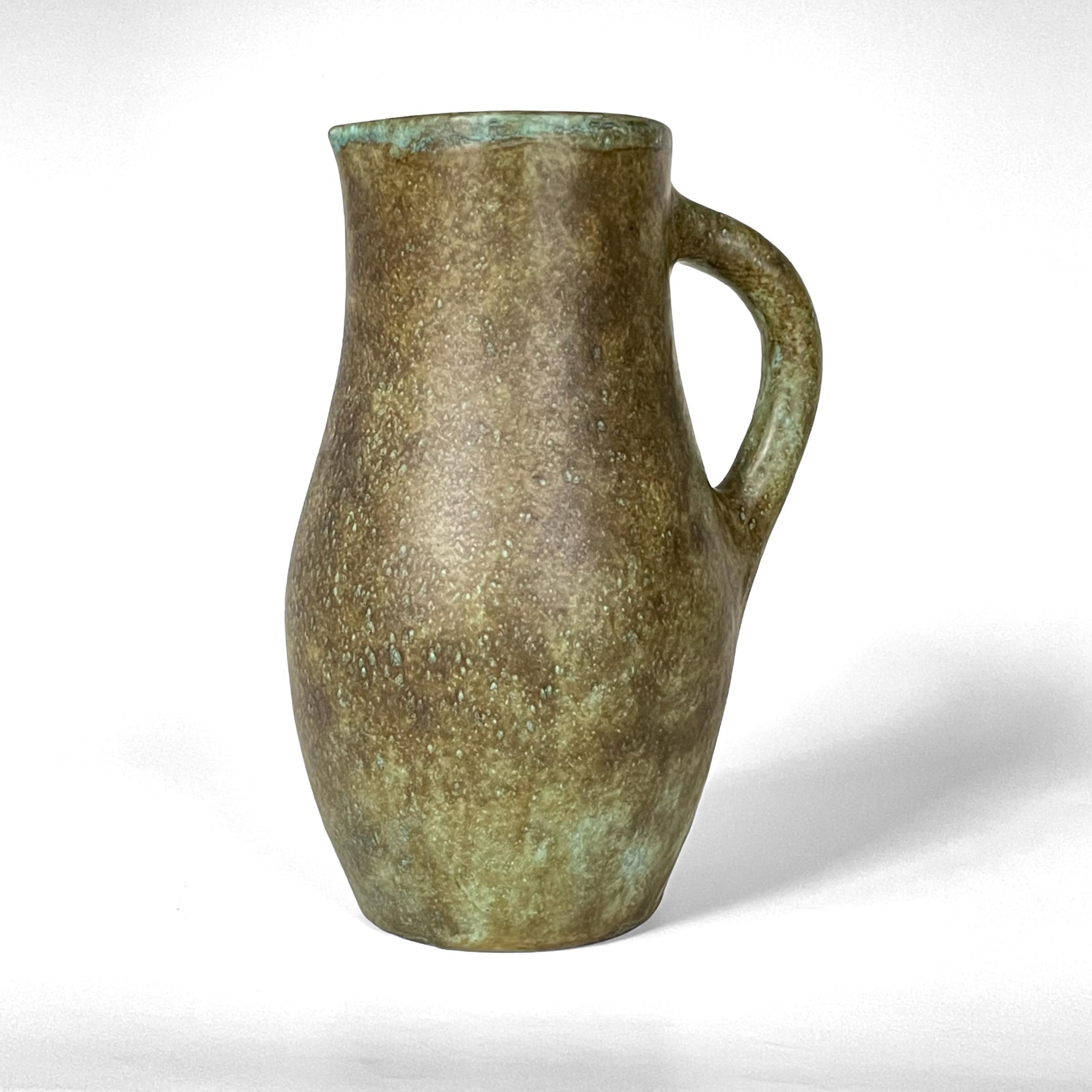 Ceramic pitcher by Jacques and Michelle Serre, Les 2 potiers, circa 1950 3