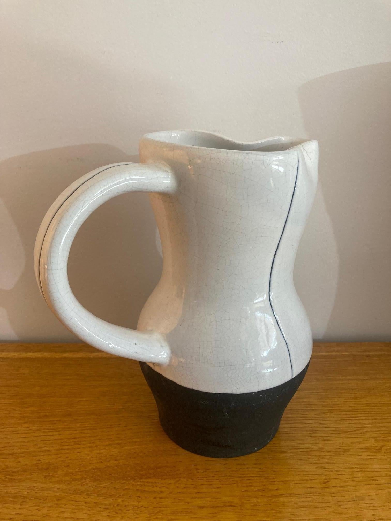 Glazed Ceramic Pitcher by Jacques Innocenti '1926-1958' For Sale