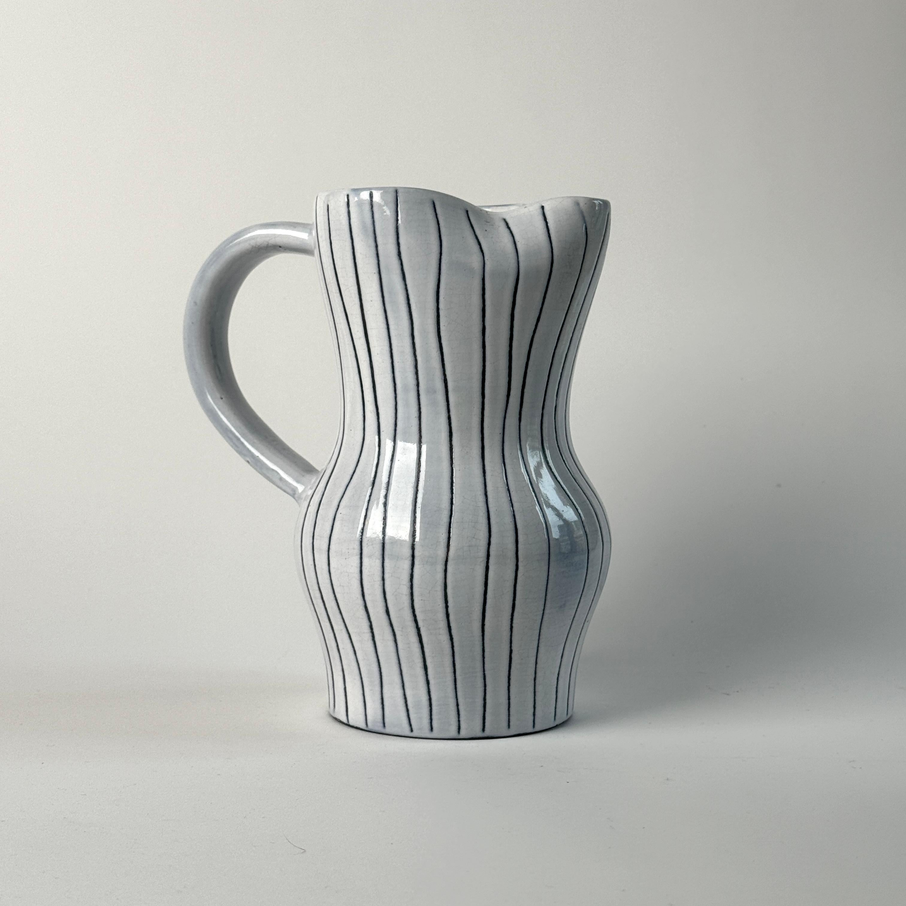 Mid-Century Modern Ceramic pitcher by Jacques Innocenti For Sale