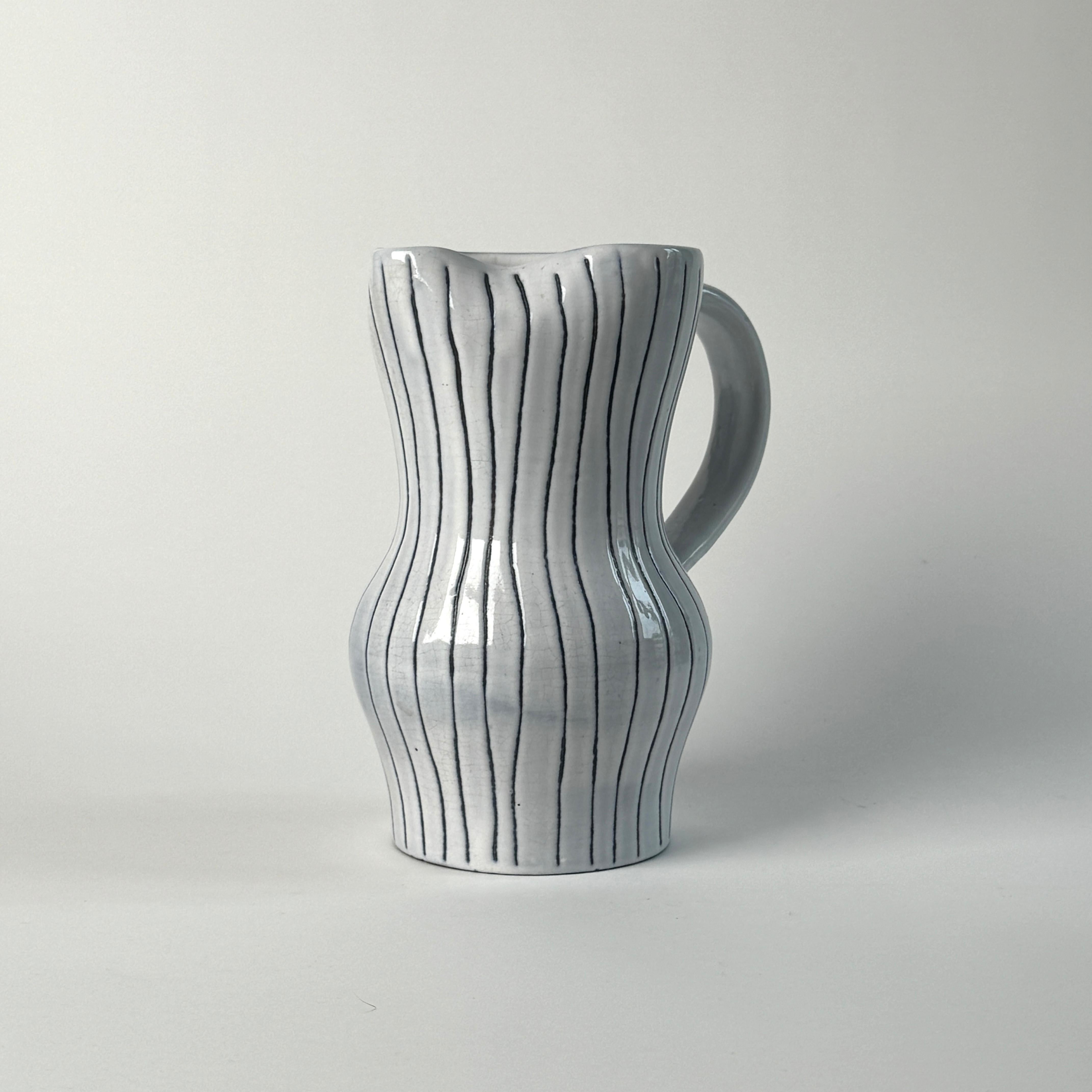 French Ceramic pitcher by Jacques Innocenti For Sale