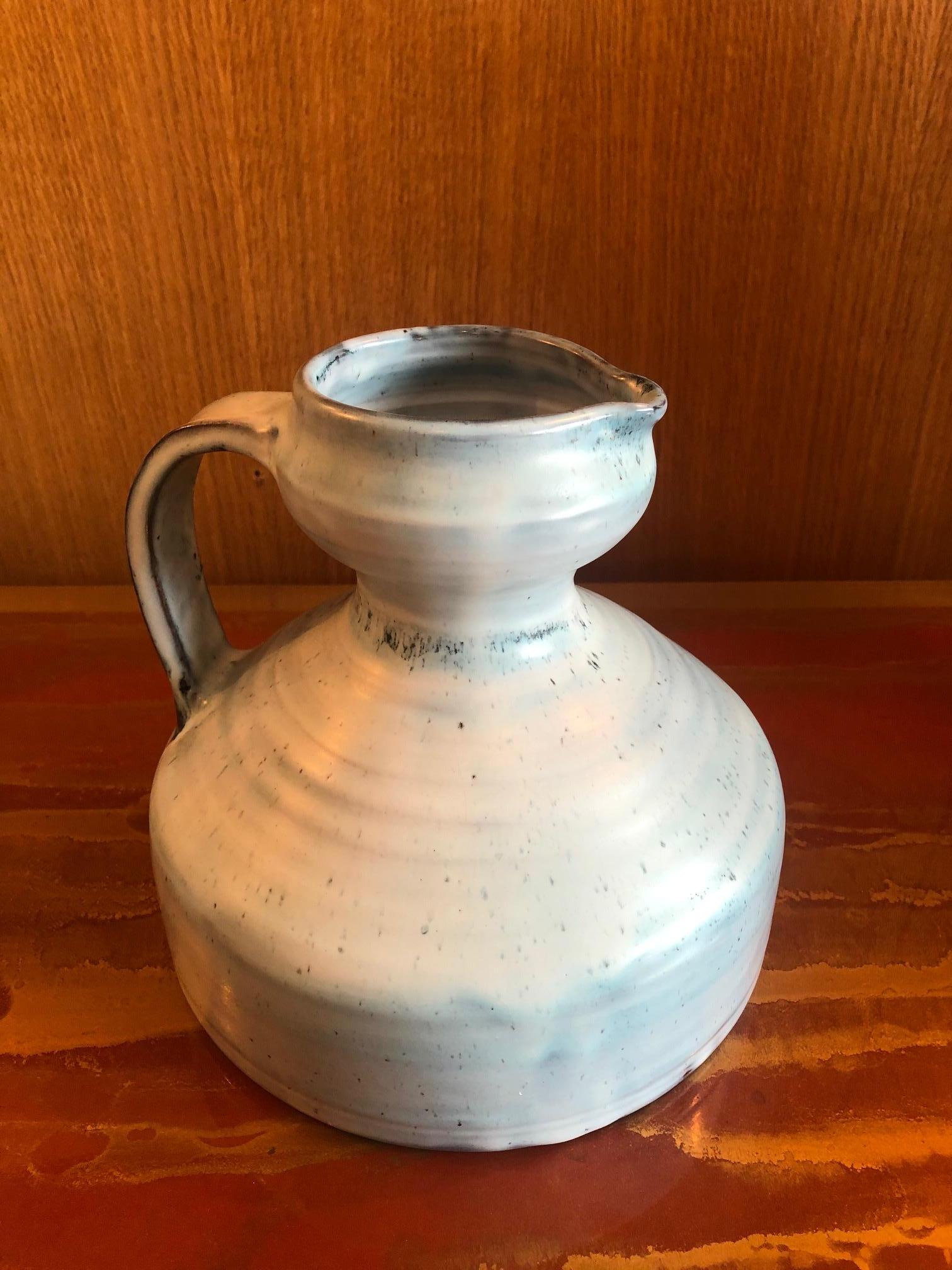 French Ceramic Pitcher by Jacques Pouchain, France, 1960s