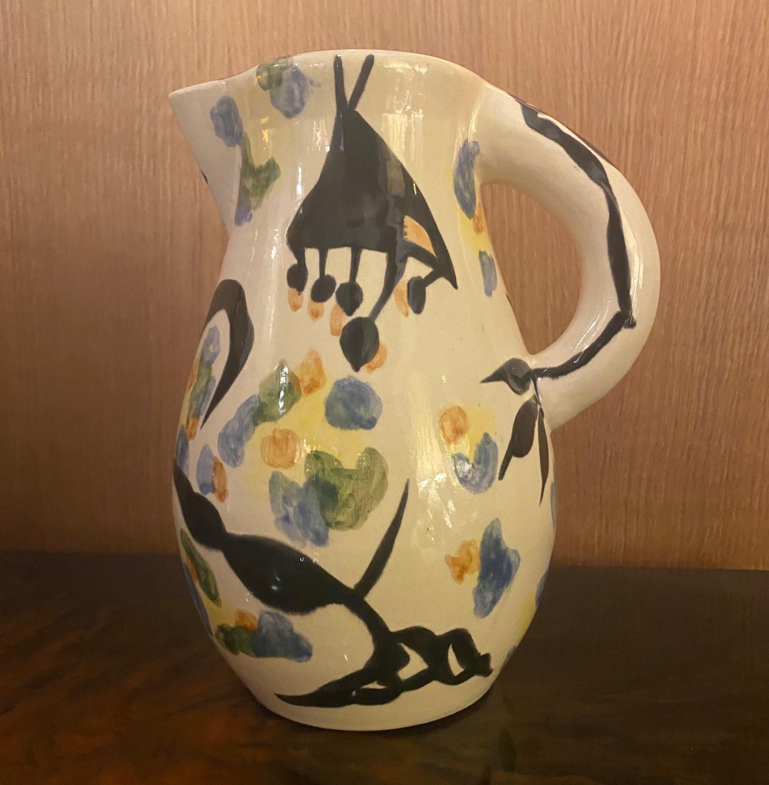 French Ceramic Pitcher by Jean Lurçat, France, 1950-60s