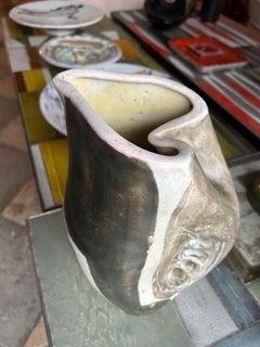 Ceramic pitcher by Mado Jolain, France, 1960's