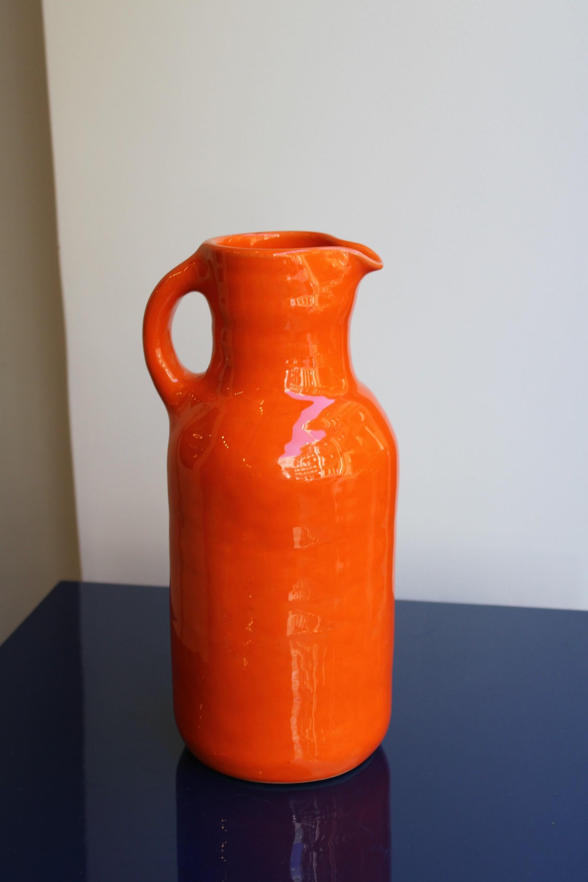Mid-Century Modern Ceramic pitcher by Max Idlas, French 20th century  For Sale