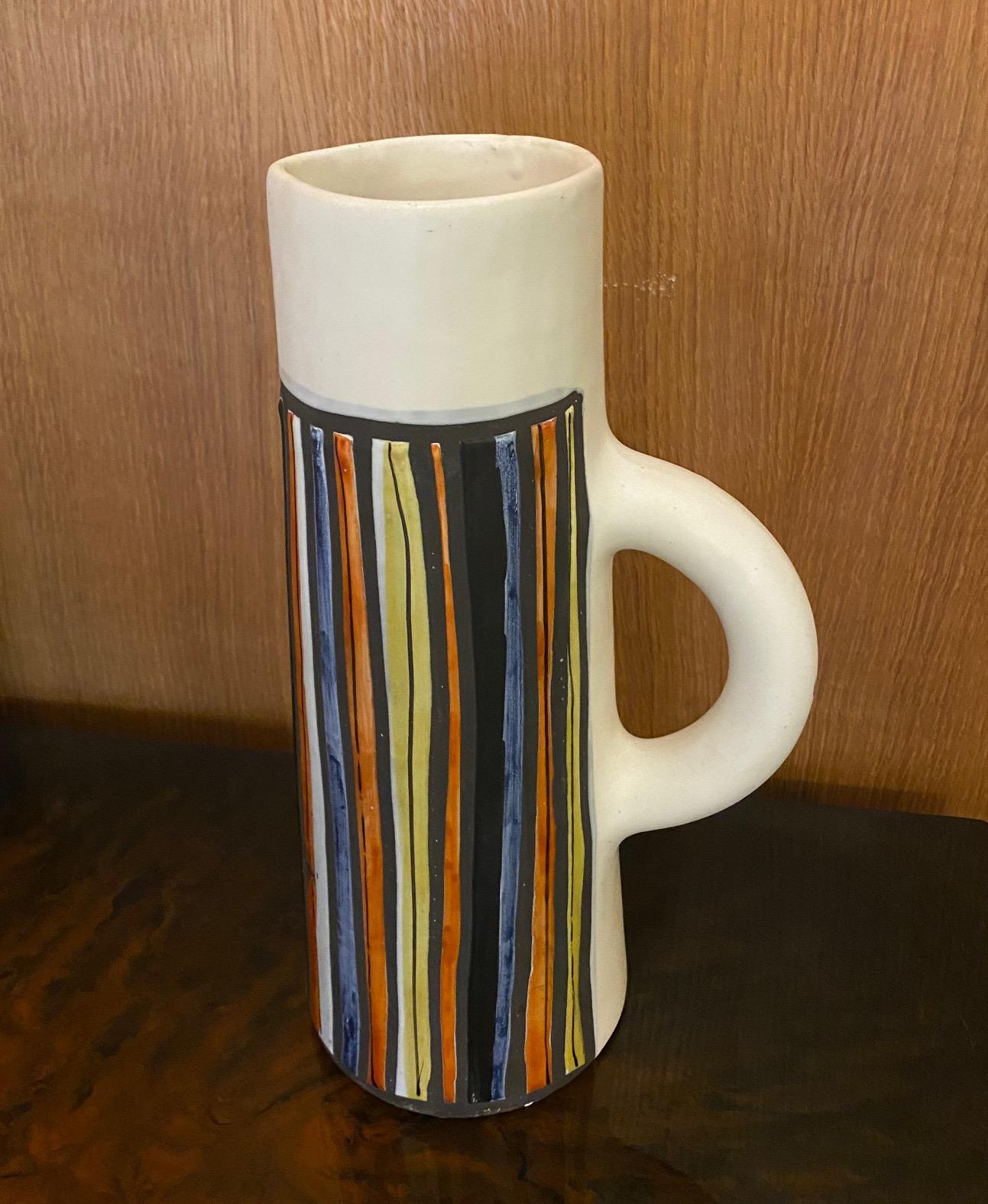 Ceramic Pitcher by Roger Capron, France, Vallauris, 1950s In Good Condition For Sale In Paris, FR