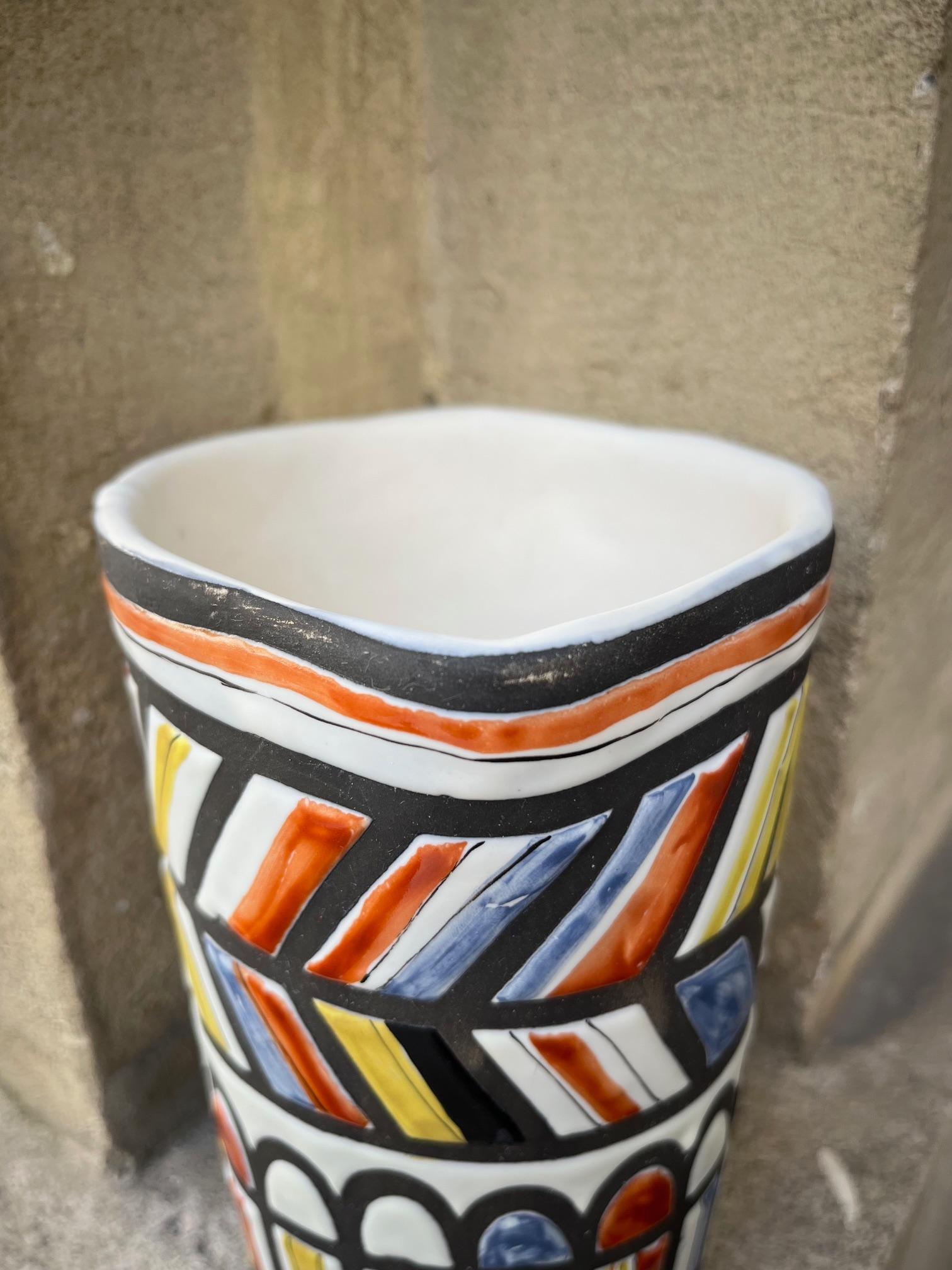 Ceramic pitcher by Roger Capron, Vallauris 1950's For Sale 3