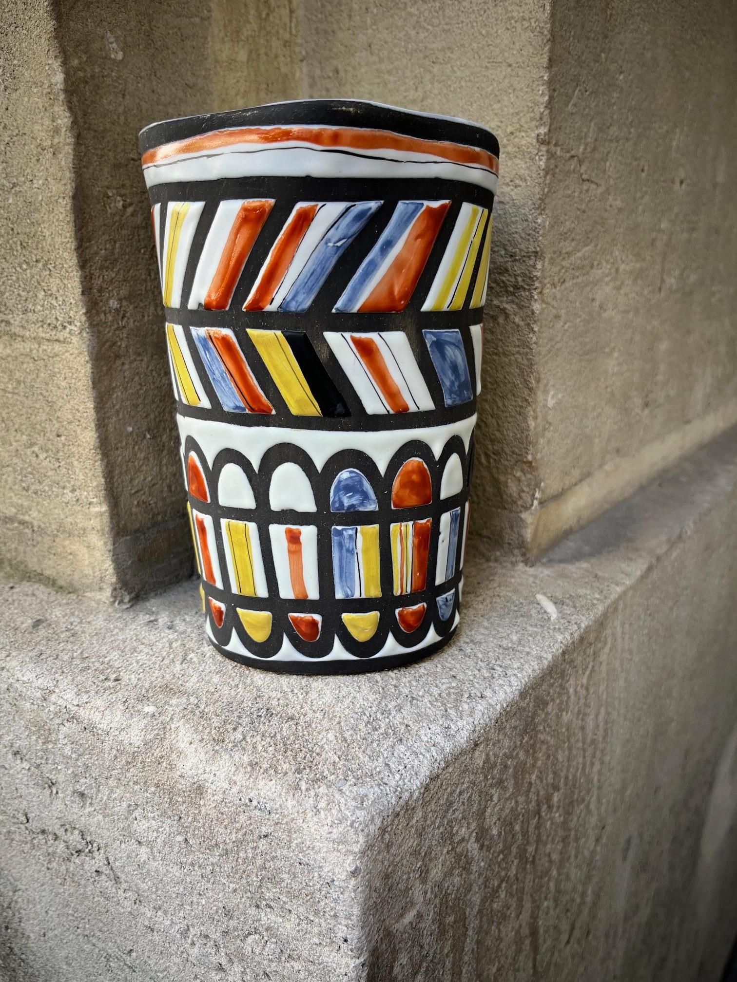 Ceramic pitcher by Roger Capron, Vallauris 1950's For Sale 4