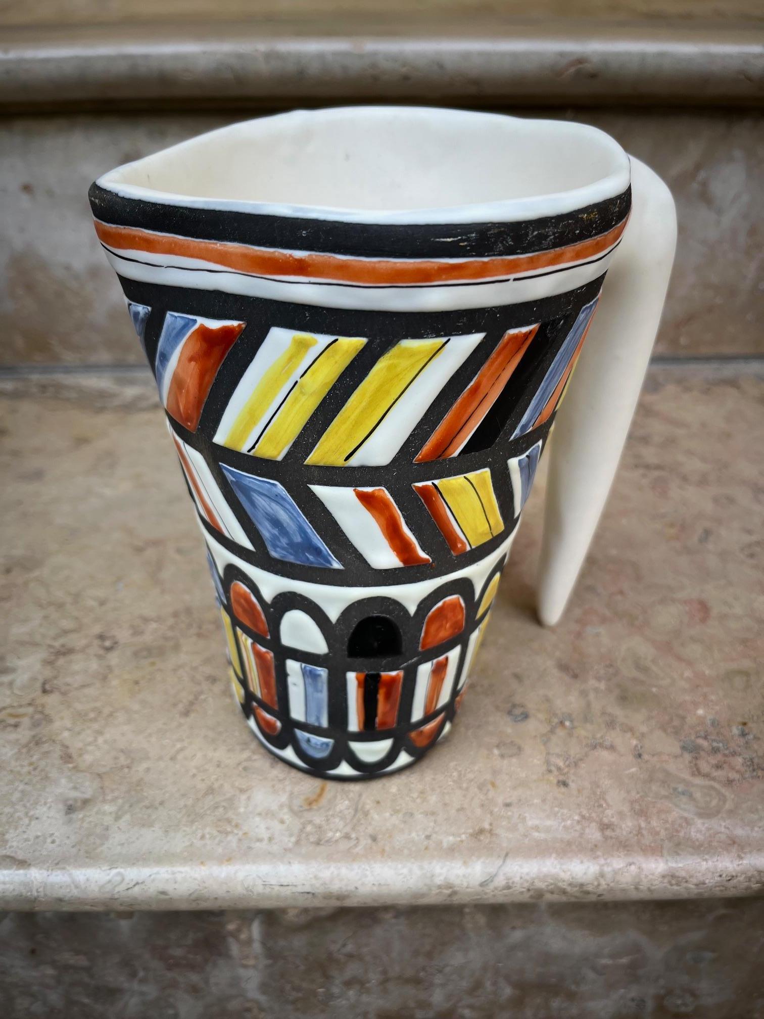 Ceramic pitcher by Roger Capron, Vallauris 1950's In Good Condition For Sale In Paris, Ile-de-France