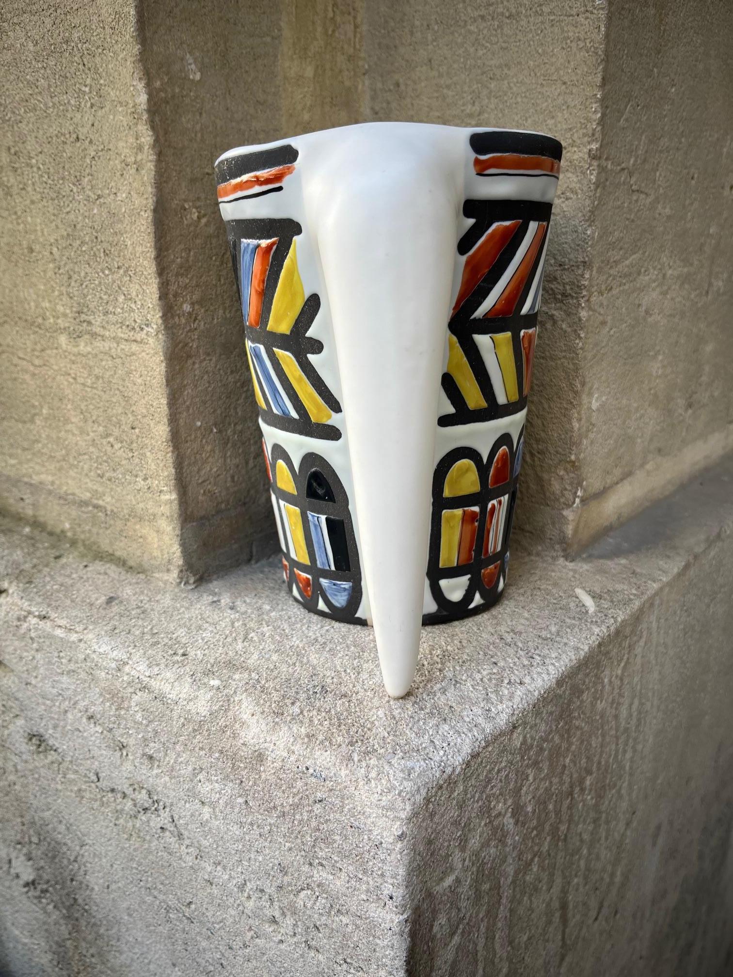 Ceramic pitcher by Roger Capron, Vallauris 1950's For Sale 2