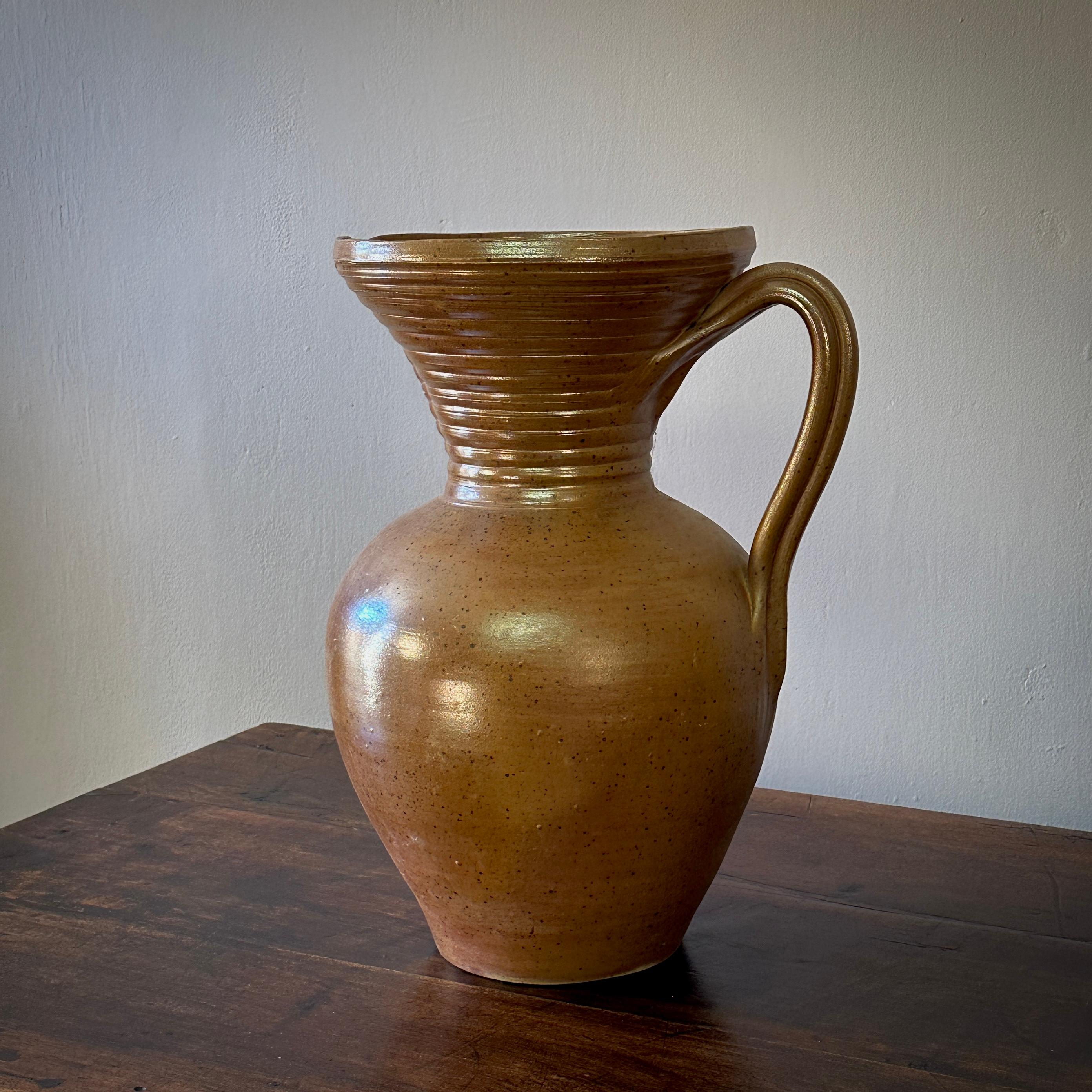 Glazed Ceramic Pitcher For Sale