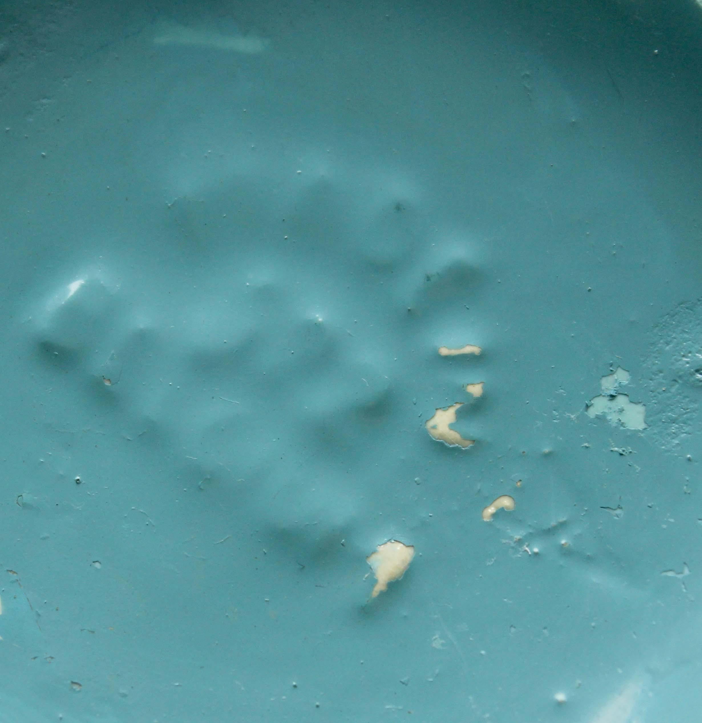 Ceramic Pitcher Light Blue Drop Glaze, Signed Belgium For Sale 2