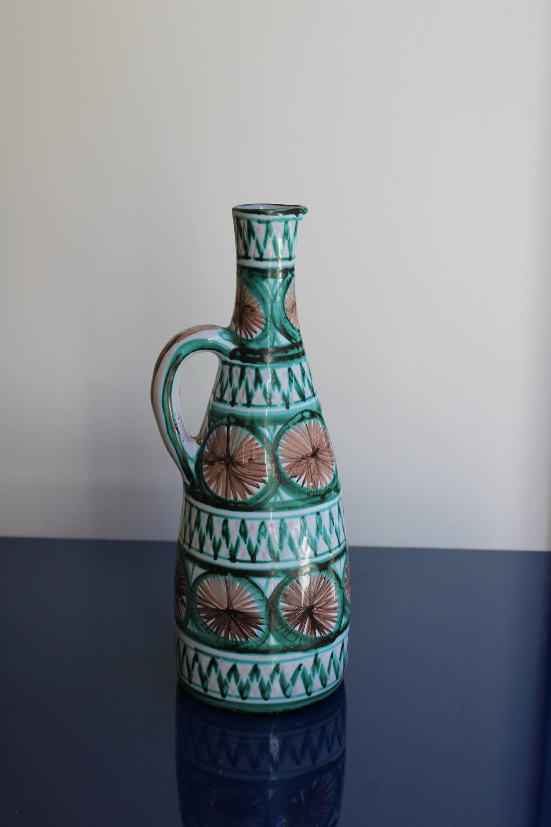 Ceramic pitcher by Robert Picault.
France 20th century.
Signed.