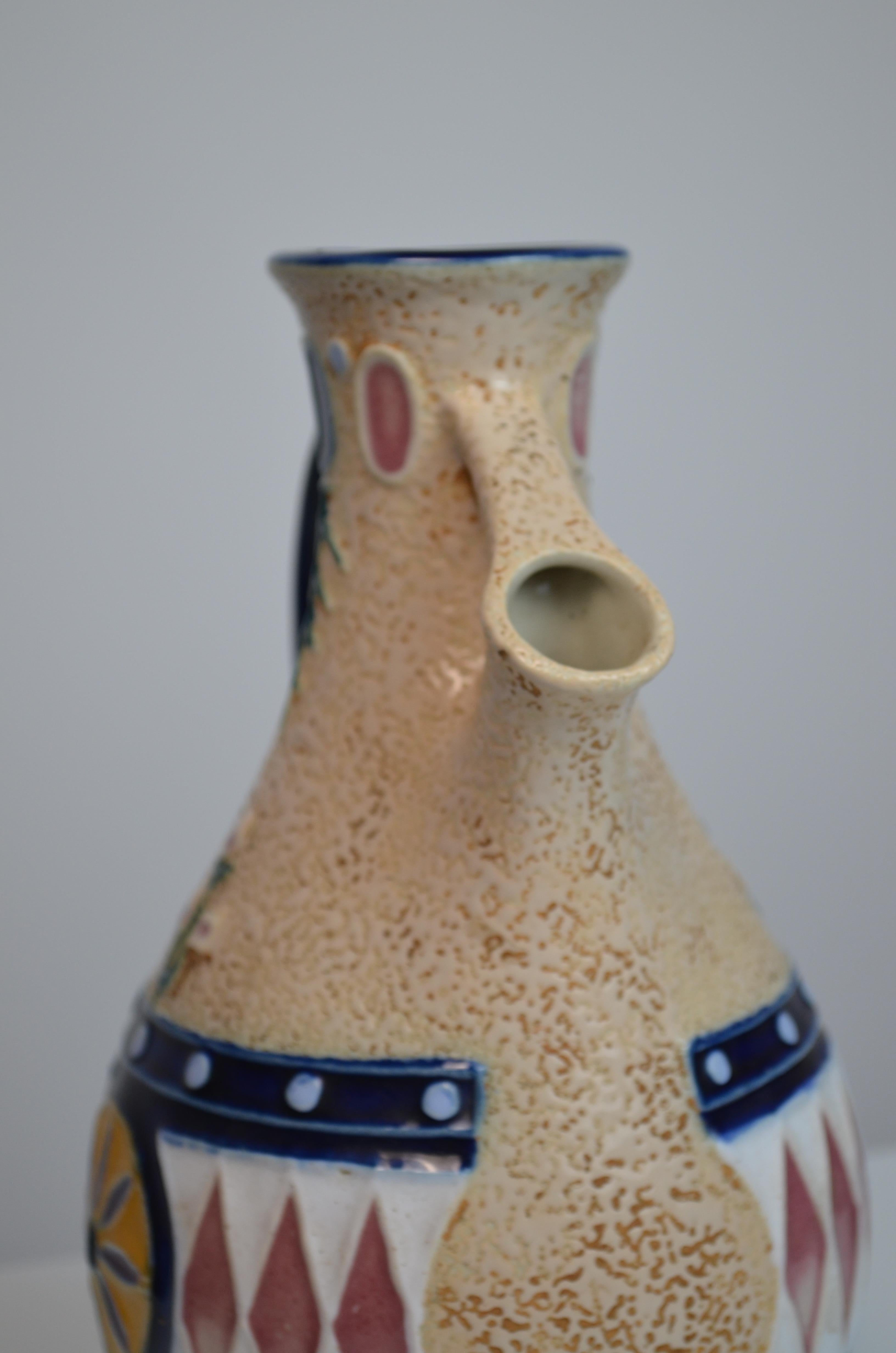 Keramikvase mit Krug von Amphora, 1920er-Jahre im Angebot 3