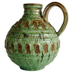 Ceramic Pitcher / Vase by Erik Mornils for Nittsjo Keramik, Sweden, 1930s