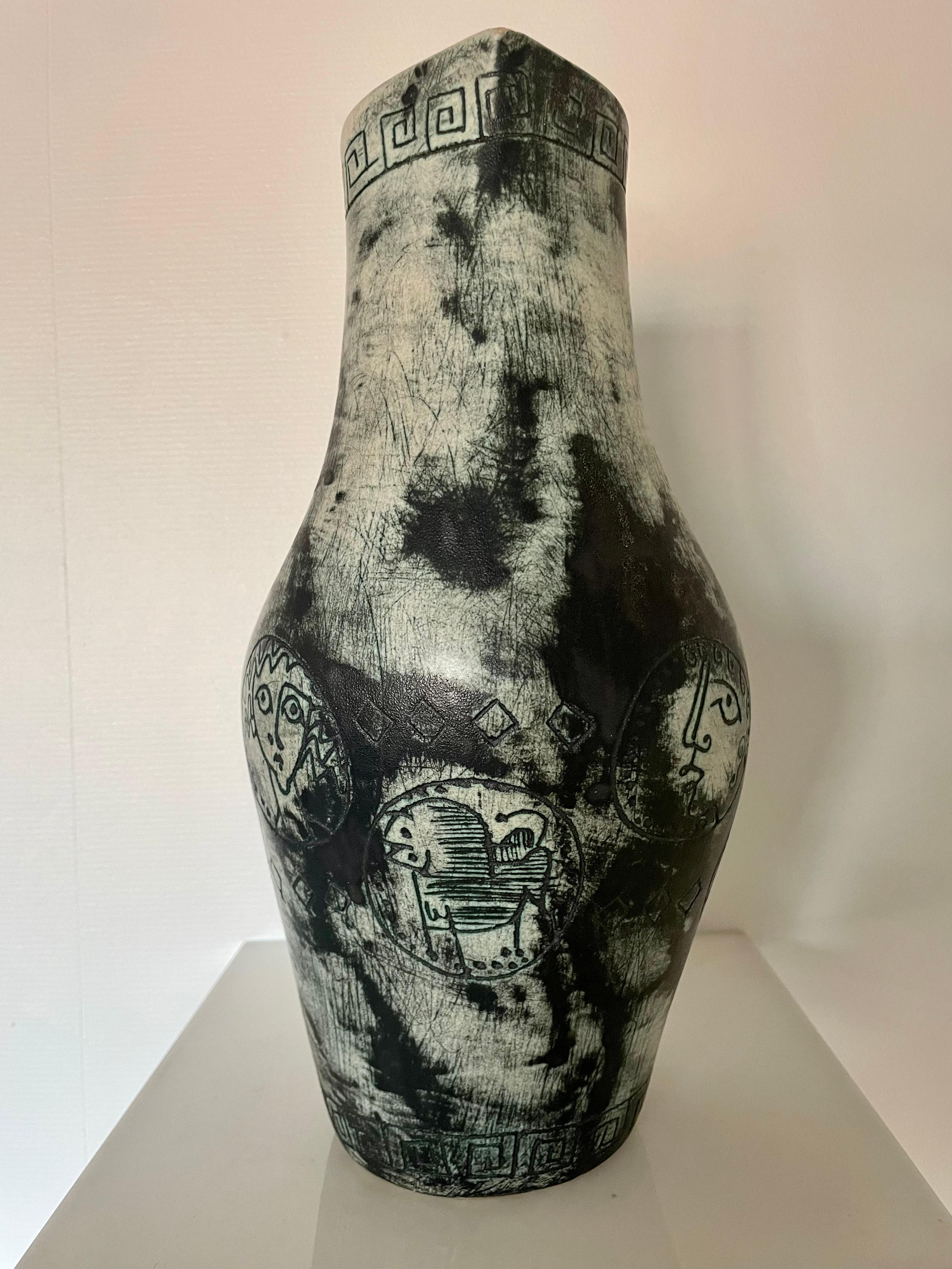 20th Century Ceramic Pitcher Vase by Jacques Blin For Sale