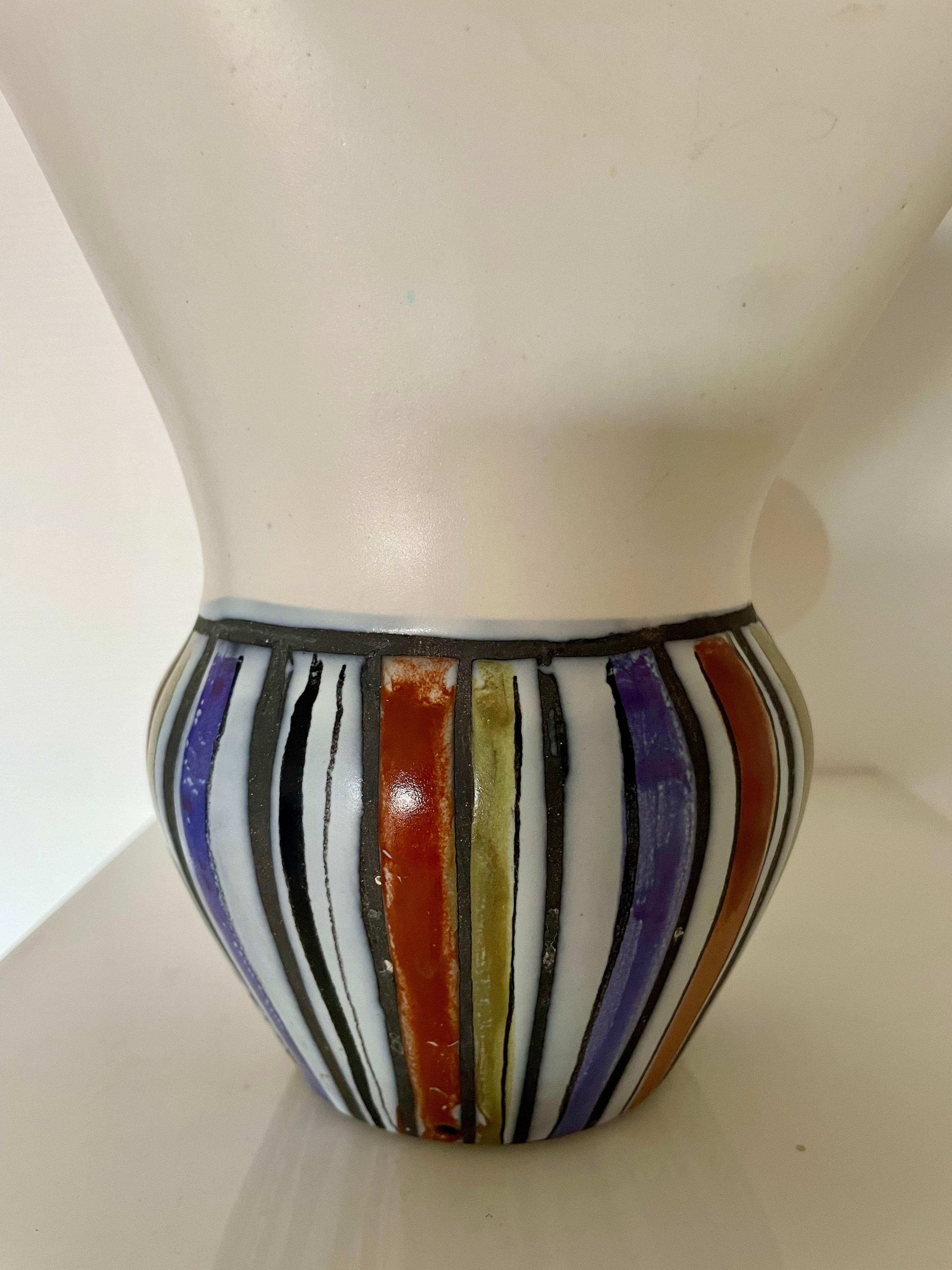 Ceramic Pitcher Vase by Roger Capron, 1950 In Good Condition For Sale In Saint-Ouen, FR