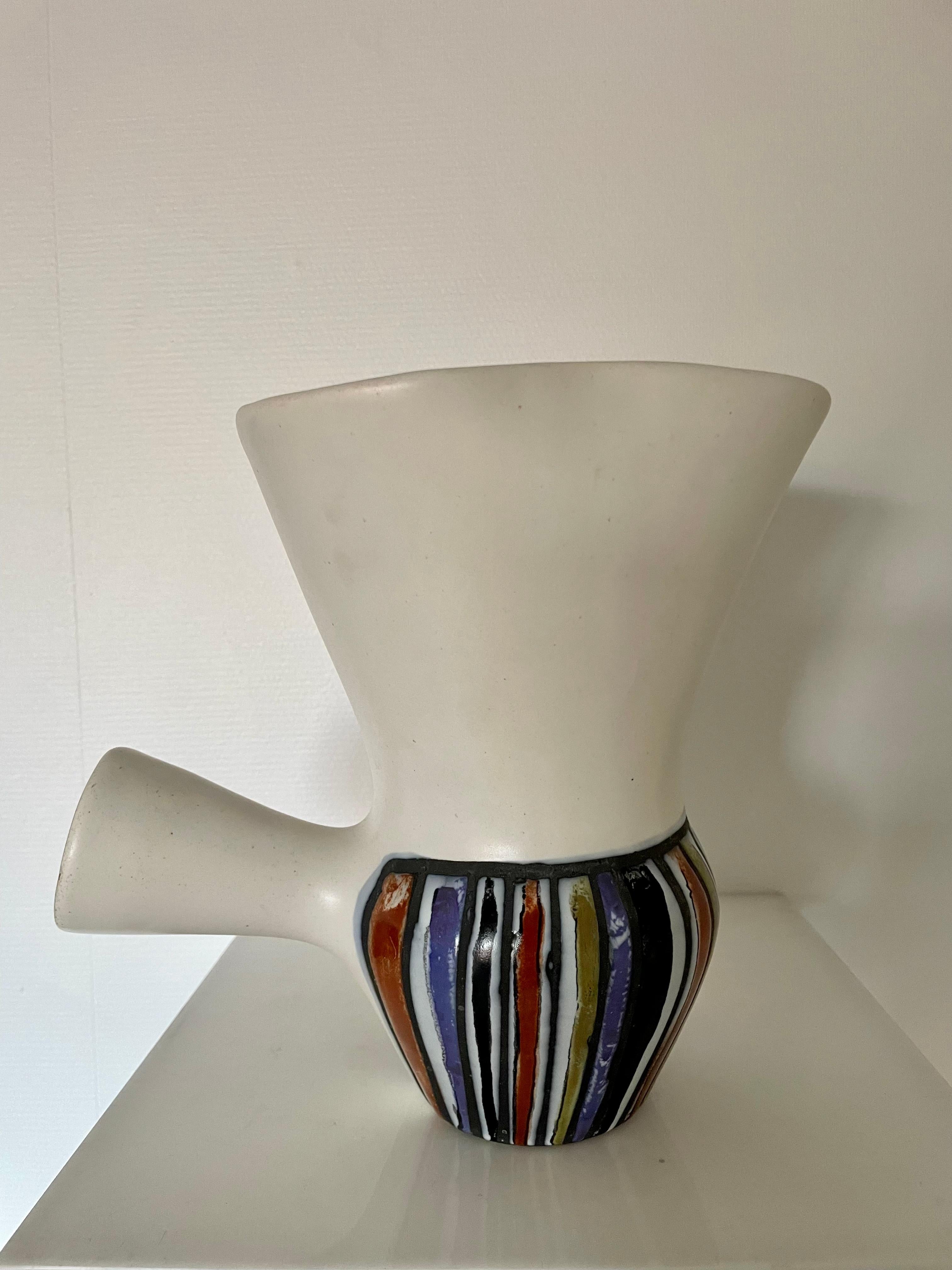 20th Century Ceramic Pitcher Vase by Roger Capron, 1950 For Sale
