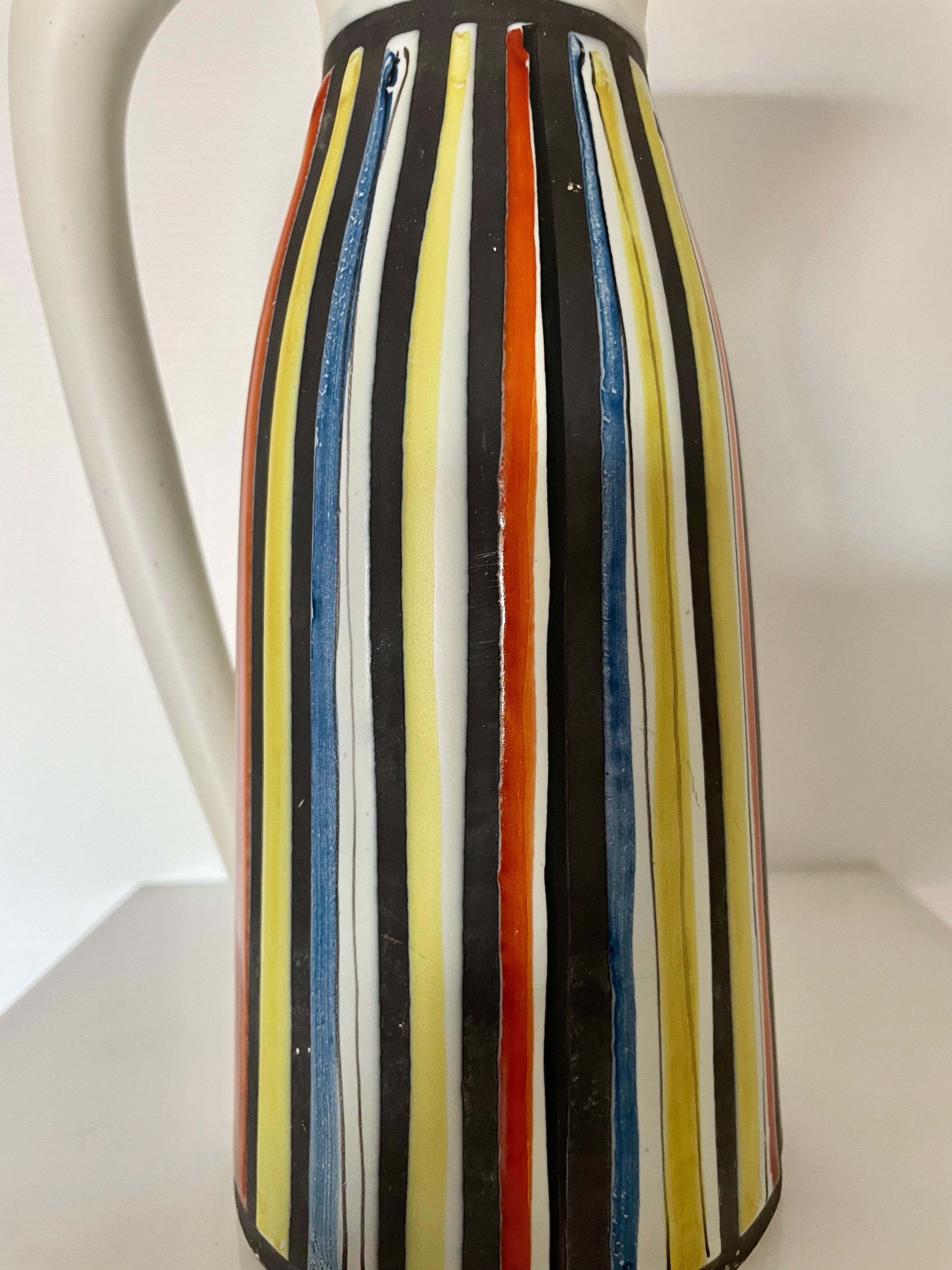Mid-Century Modern Ceramic Pitcher Vase by Roger Capron For Sale