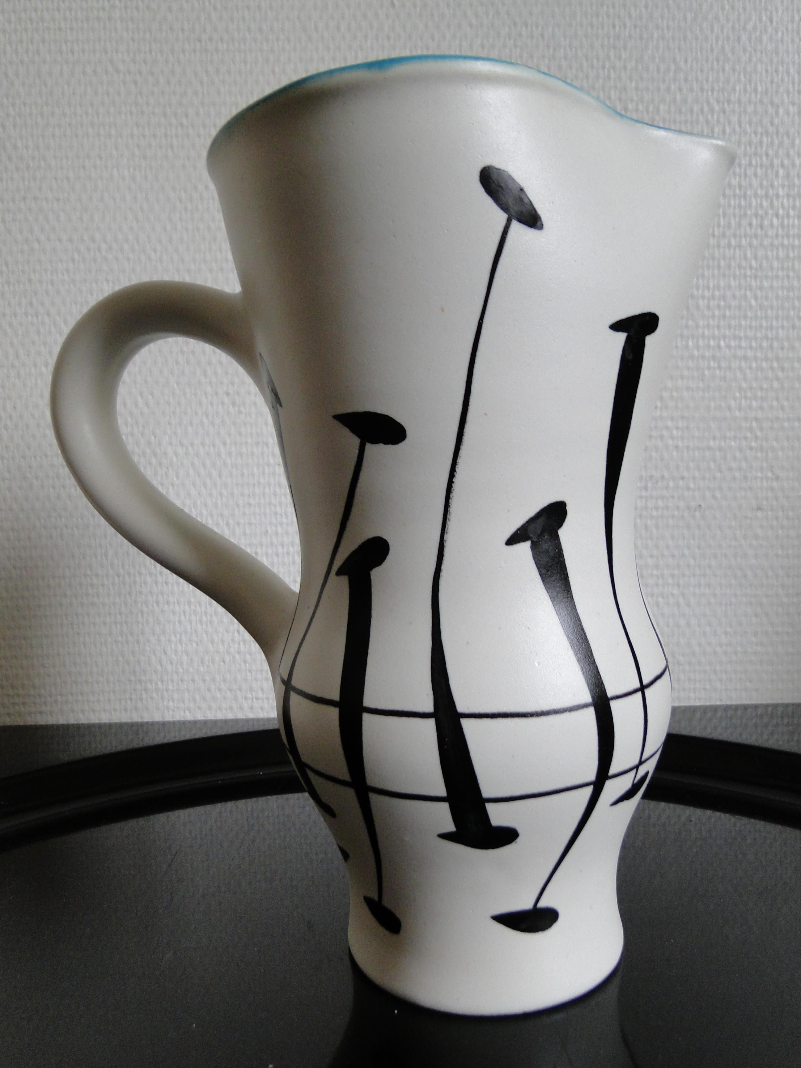 Keramikvase „Krug“ von Vallauris  Frankreich  (Moderne der Mitte des Jahrhunderts) im Angebot