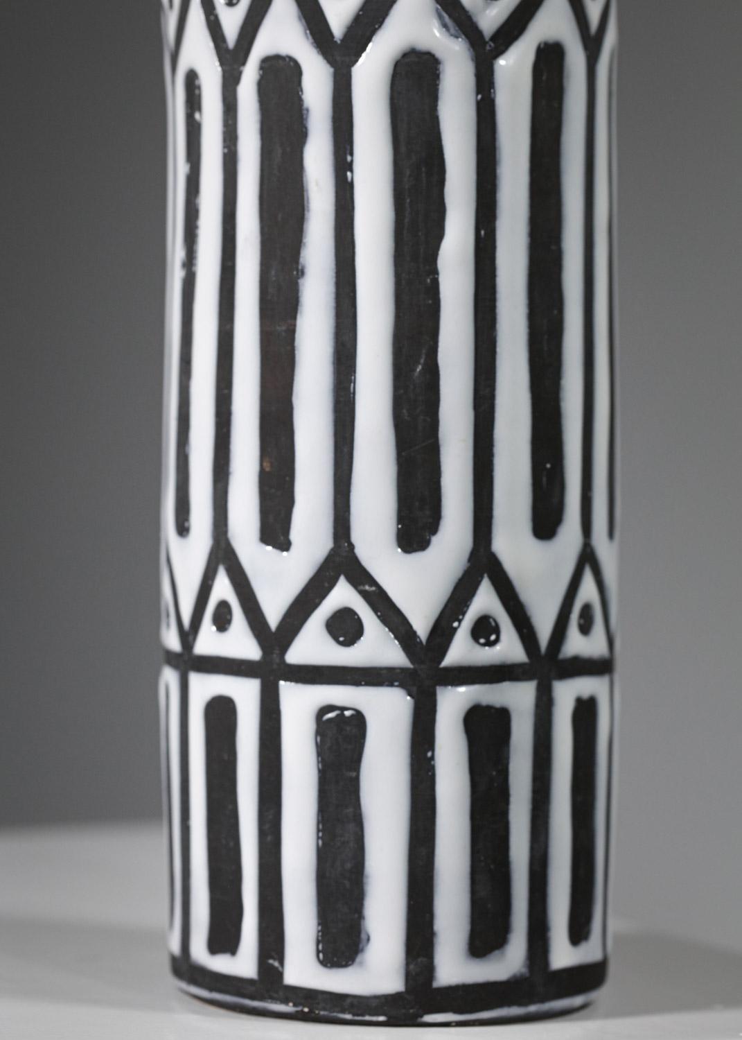 Glazed Ceramic Pitcher Vase 