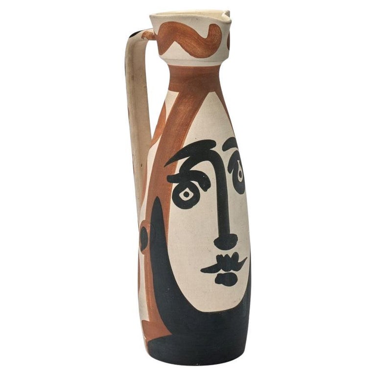 Pablo Picasso Ceramic pitcher ''Visage'' For Sale at 1stDibs