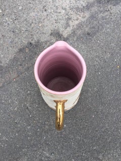 Ceramic Pitcher with Bird Design, Made in Italy, circa 1960
