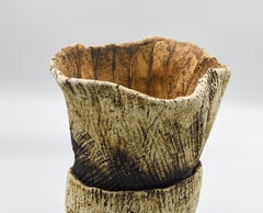 Ceramic Plant Clay Terracotta Mexican Design Abstract Organic Form Vase Handmade